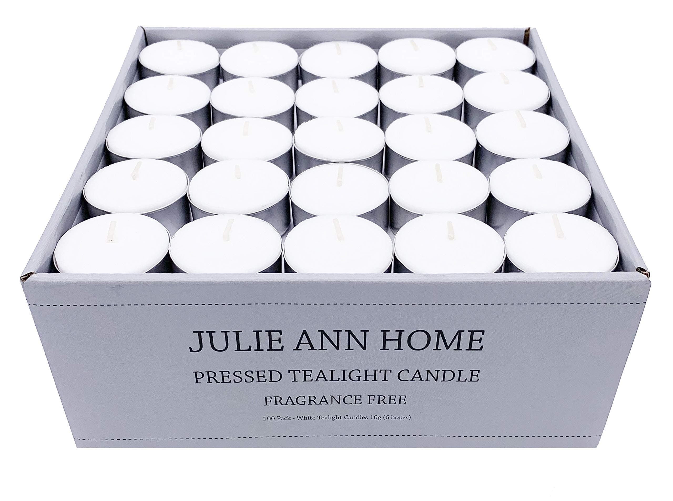 White Bulk Unscented Tea Light Candles | Pack of 100 | Long Lasting 6-7 Hour Burn Time | Bulk Pack for Weddings, Events, Bridal Showers, Home Decor and Centerpieces