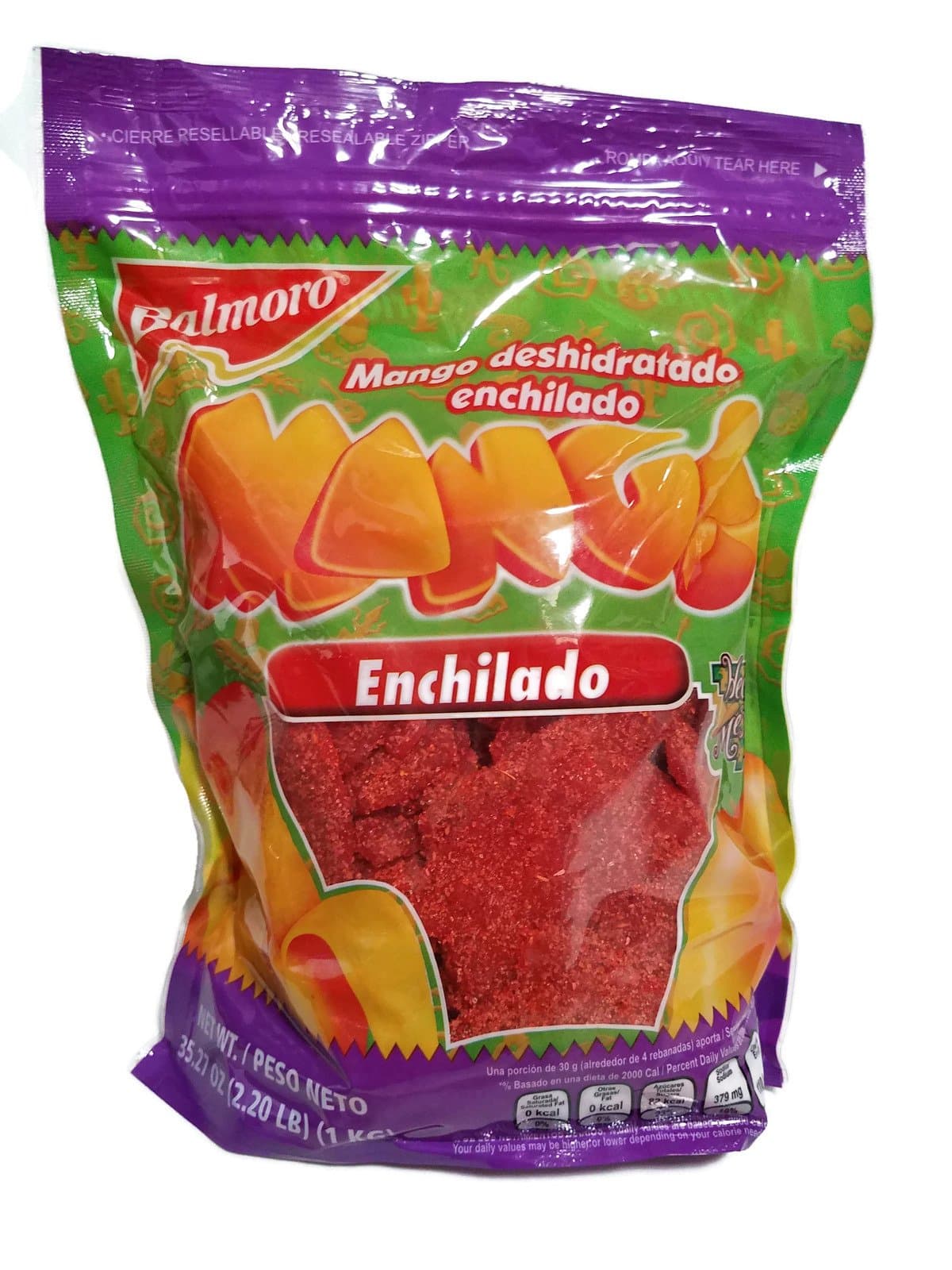 Balmoro Chily Spicy Dehydrated Mango 35.27 Oz (2.2 lb Bag) "NEW Presentation"