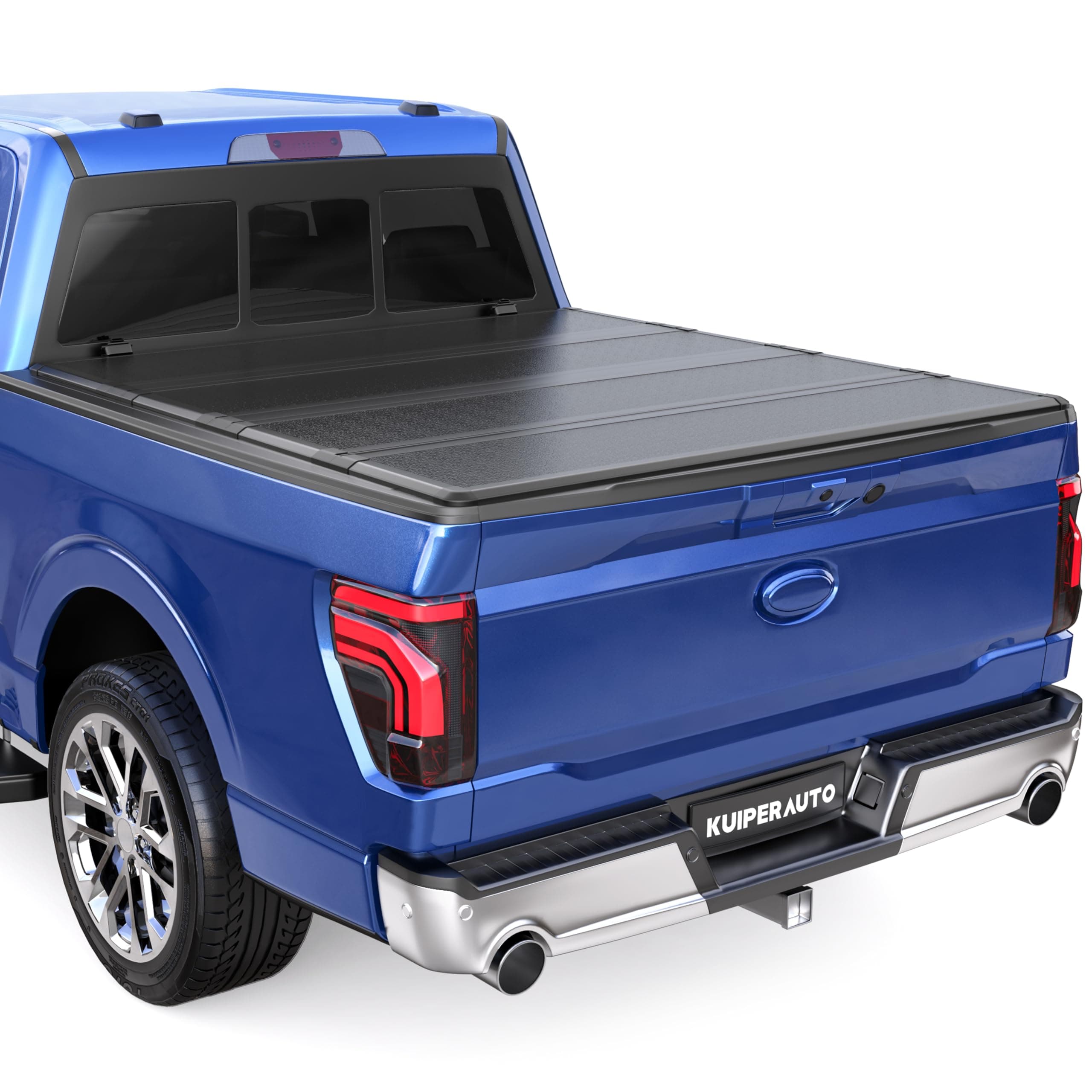 5.5FT Quad Hard Truck Bed Tonneau Cover Fiberglass Compatible for Ford F150 F-150 2015-2025 Styleside Bed (Not for Flareside) 66Inch