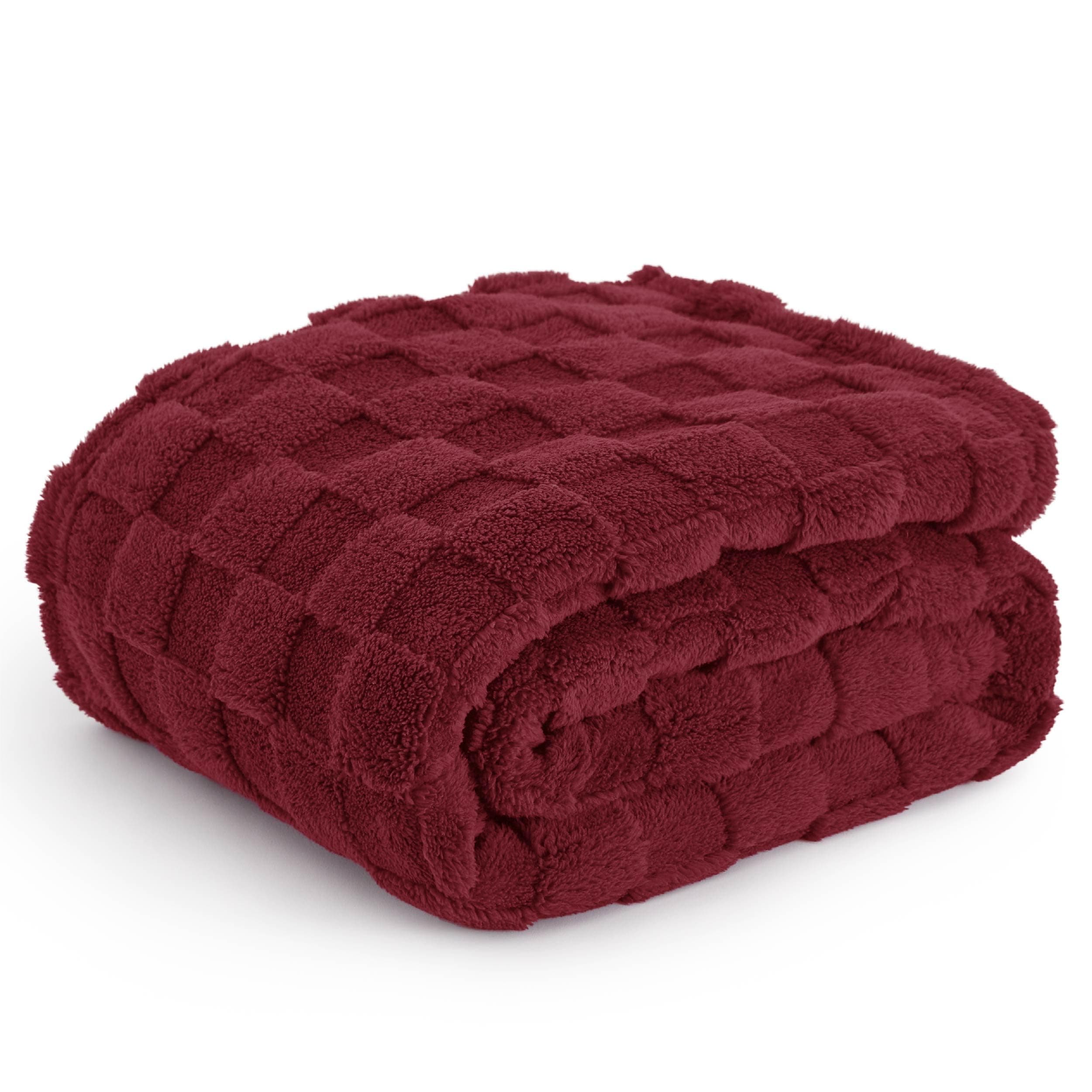 Bedsure GentleSoft Twin Blanket for Bed Red - Super Soft Cozy Mother's Day Blankets for Kids Girls, Cute Fuzzy Fleece Throws for Bedroom Couch, 60x80 Inches