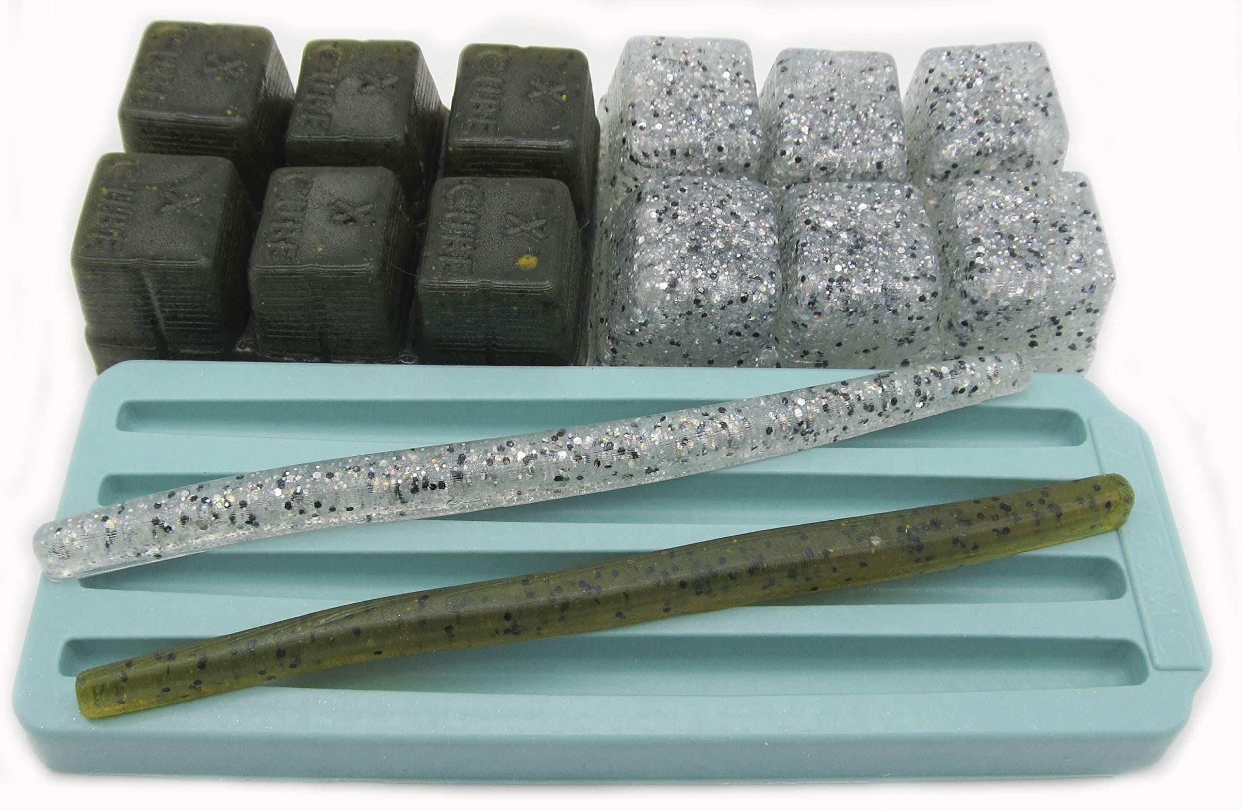 5-1/2" Soft Plastic Narrow Stick Bait Lure Making Starter Kit - Fisherman Gift - Fusion X Fishing 2155MC Slim StiX