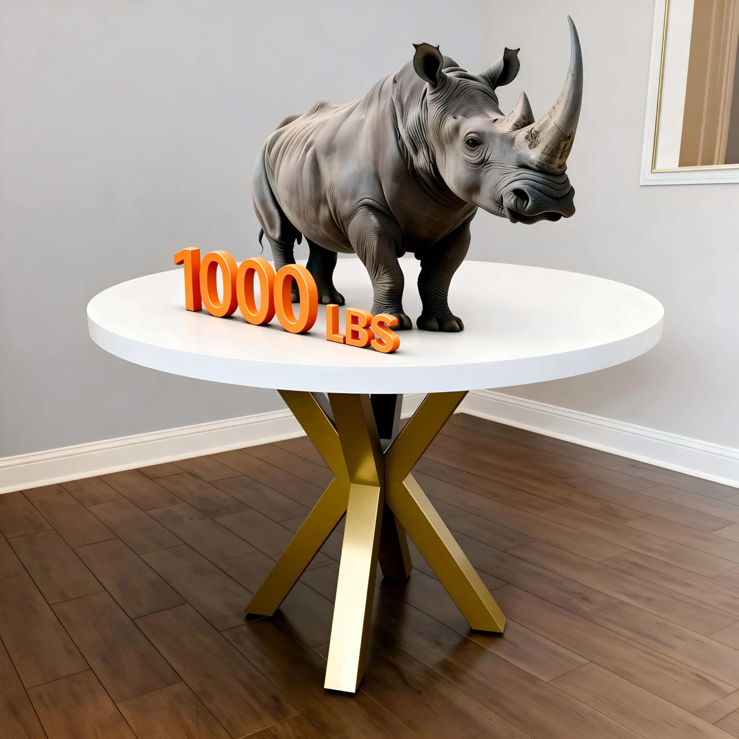 FUSHIAIPTC Metal Table Legs 28 Inch, Artistic Heavy Duty Dining Table Base with Suction Cups & Pre-Drilled Holes, Fits Glass Marble Wood Tops, DIY Desk Coffee Table Legs, 1000LBS Capacity, Gold