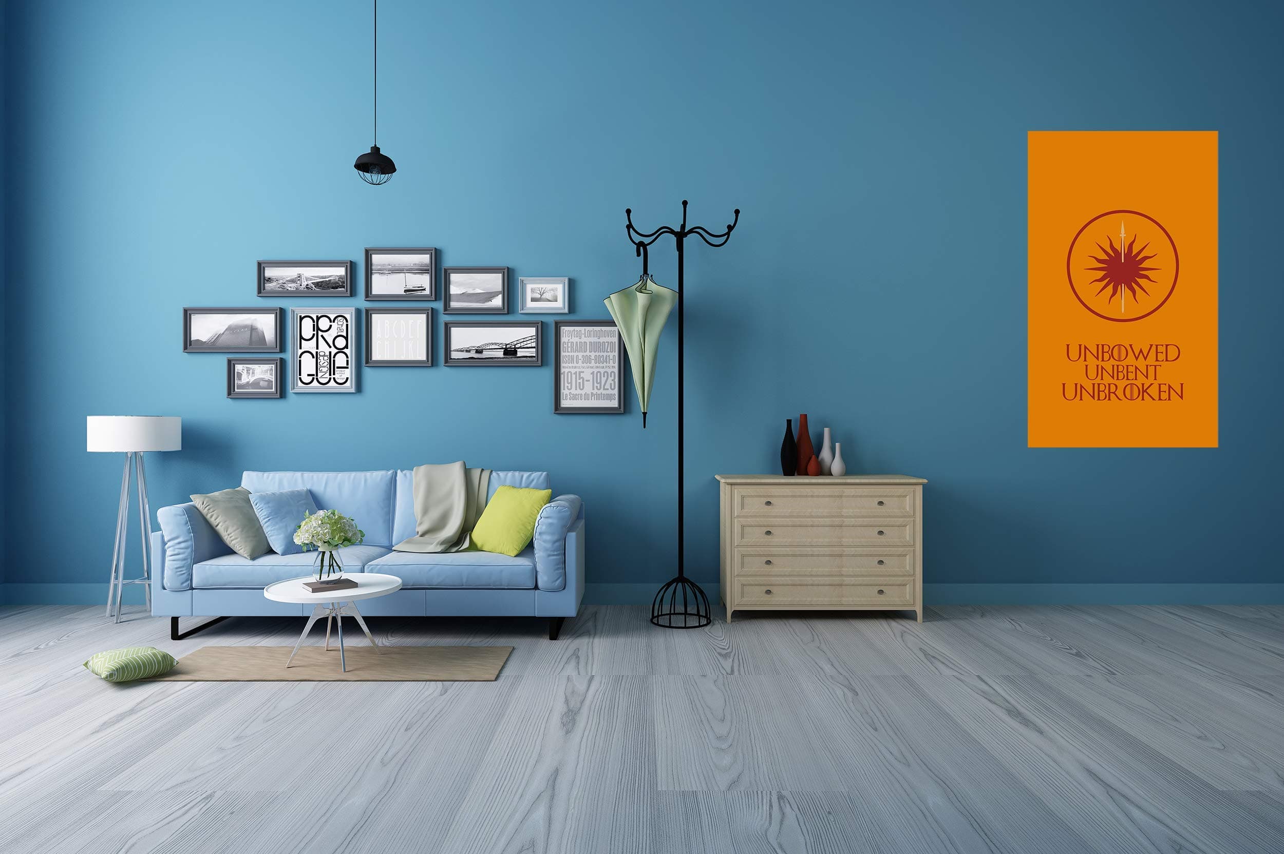 Martell Banner Unbowed Unbent Unbroken | 3 x 5 ft / 90 x 150 cm | Long Lasting Flag