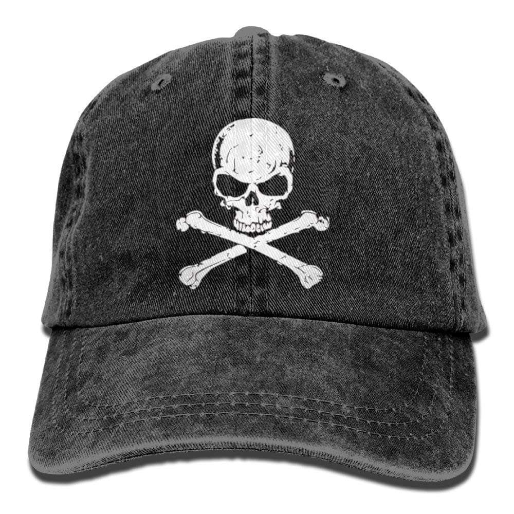Crossbone Skull Head Men Baseball Caps Adjustable Hats Black