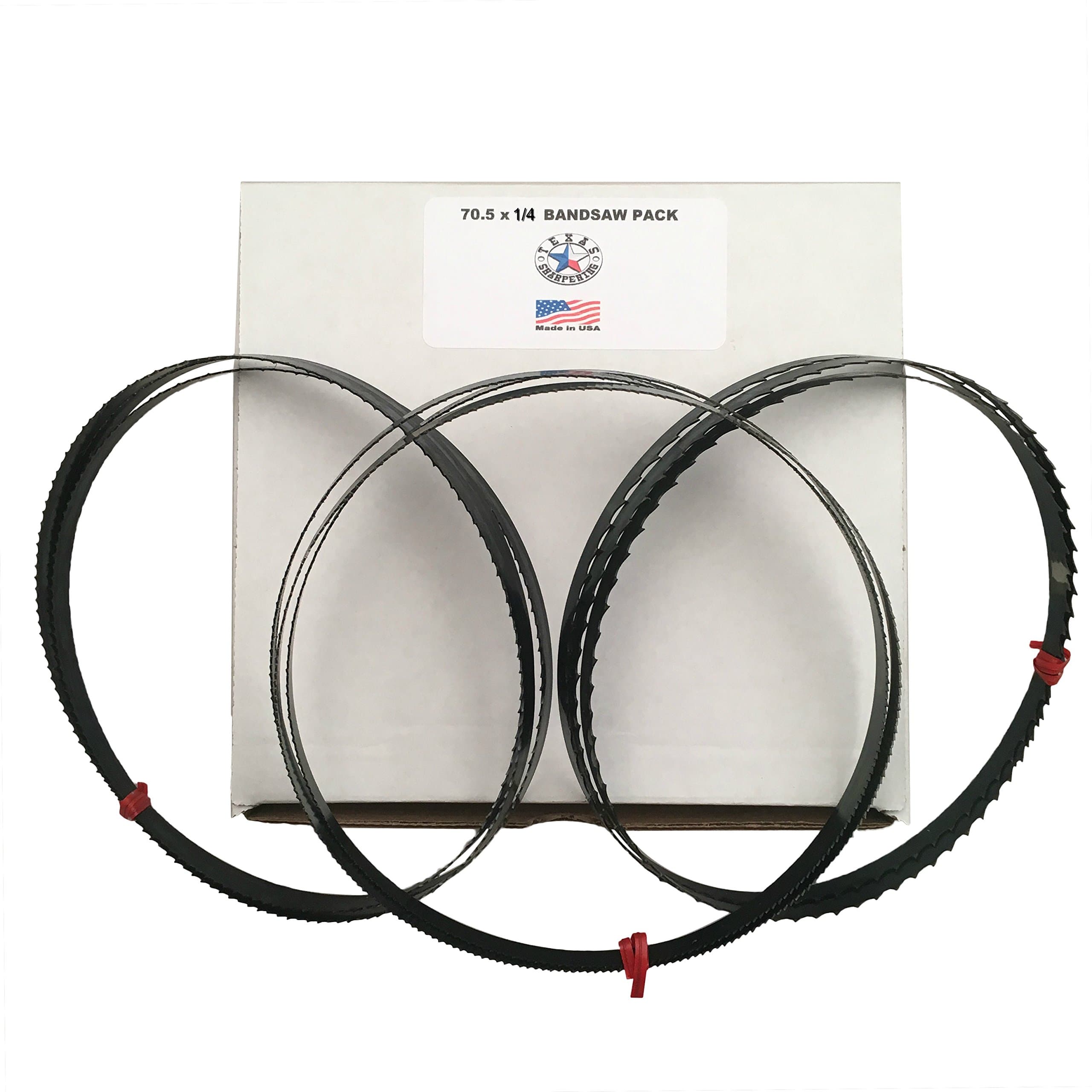 70.5 x1/4 Bandsaw 3 Blade Pack - 4 TPI, 6 TPI, 10 TPI All Blades Made in USA