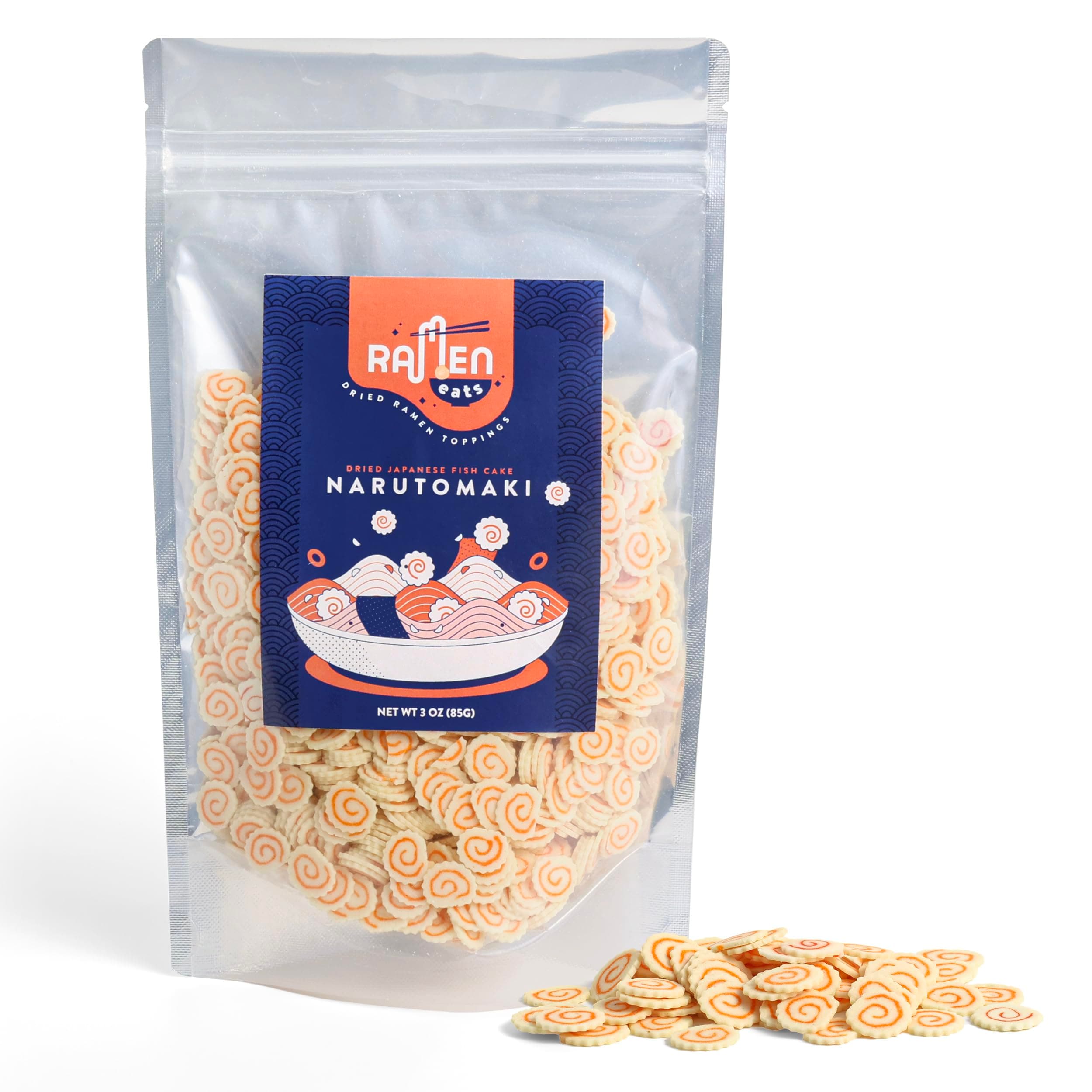 Ramen Eats Dehydrated Fish Cake Narutomaki Noodle Topping 3 OZ (Standard)