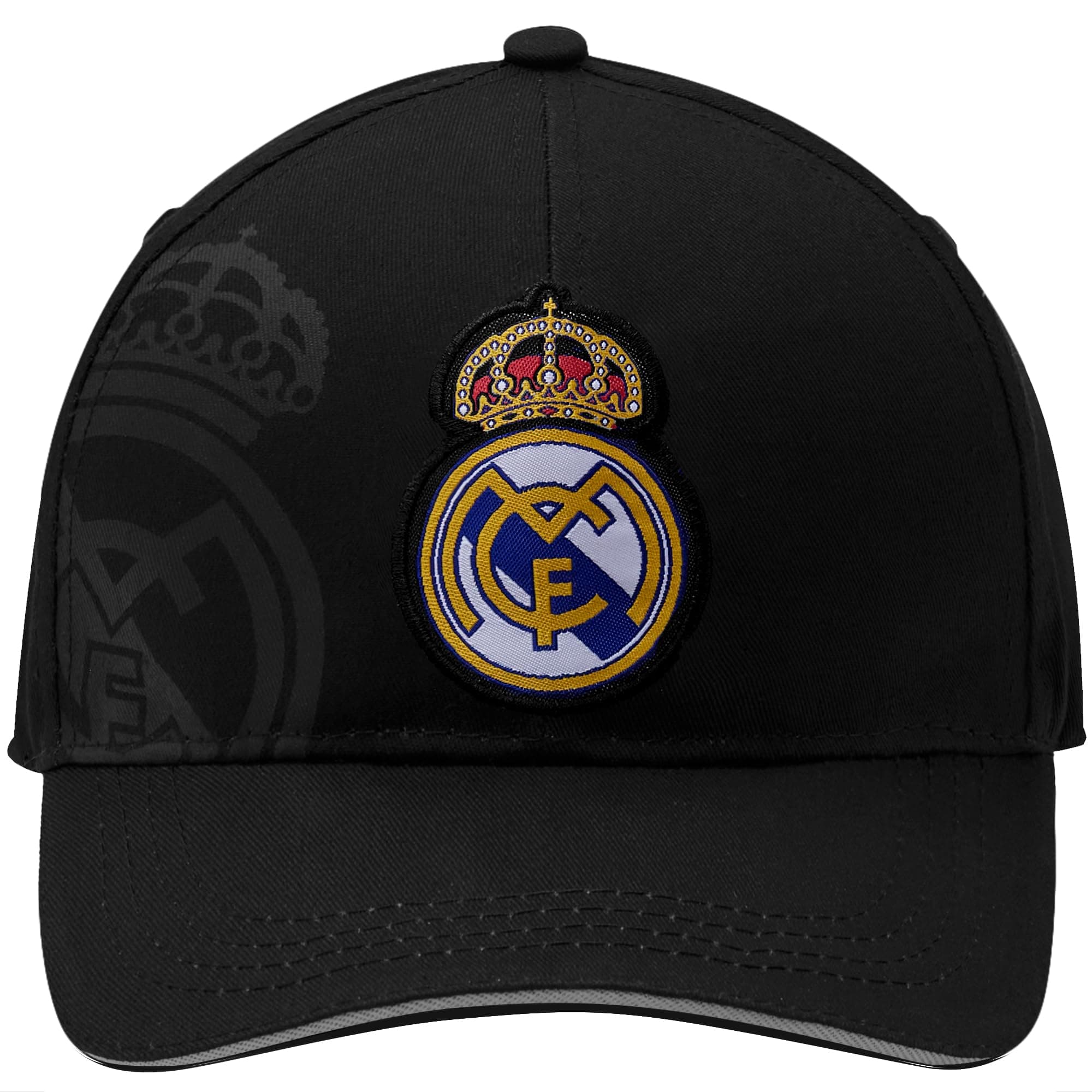 Officially Licensed Real Madrid Adjustable Dad Cap – White & Black Cotton Hat with Buckle for Men & Women
