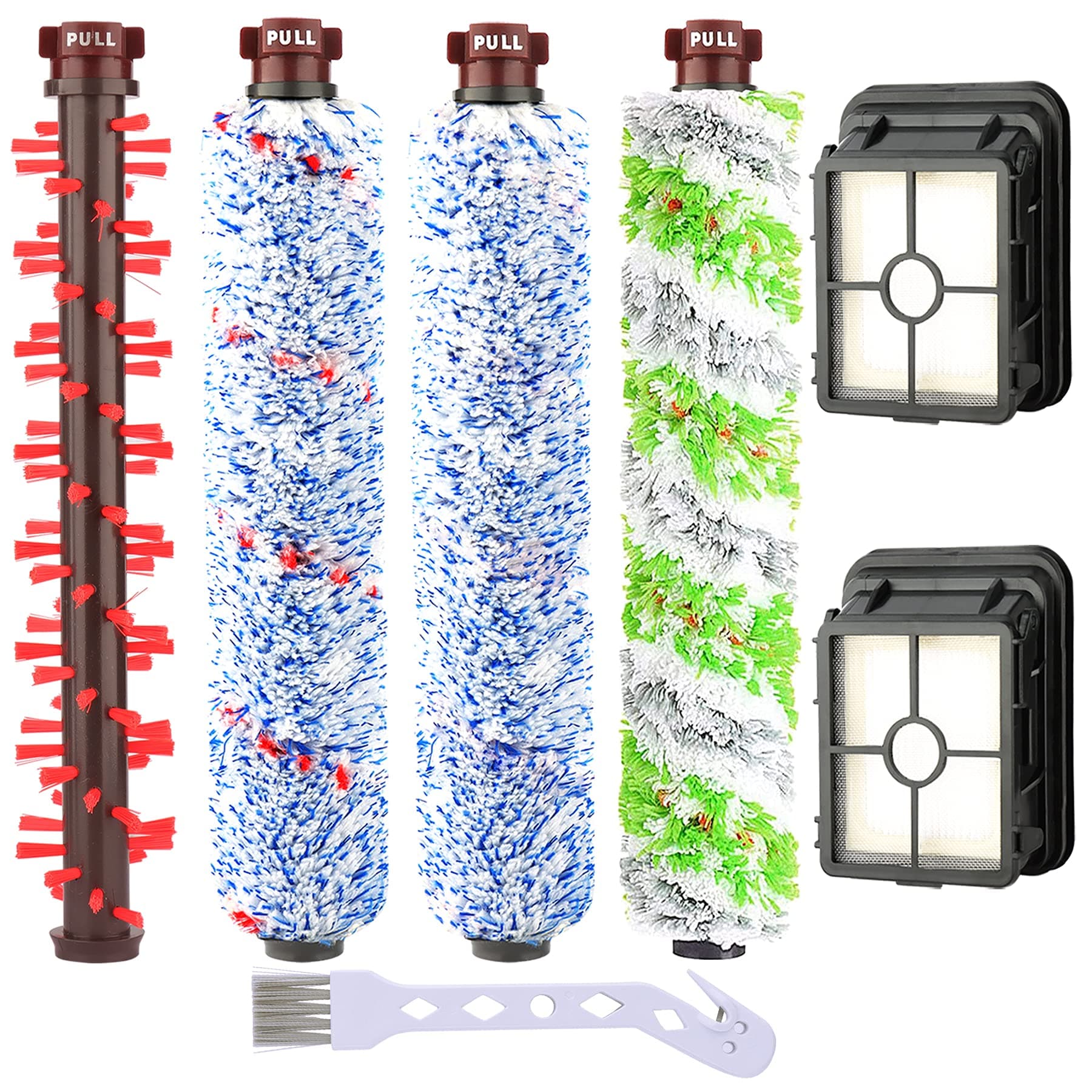 Accessories for Bissell Crosswave 3-In-1, 1 Multi-Surface Brush +1 Pet Pro Roller Brush +1 Carpet Brush +1 Floor Brush +2 Filters for Bissell CrossWave 1866 1785 2052 1713 2225 Vacuum Cleaner