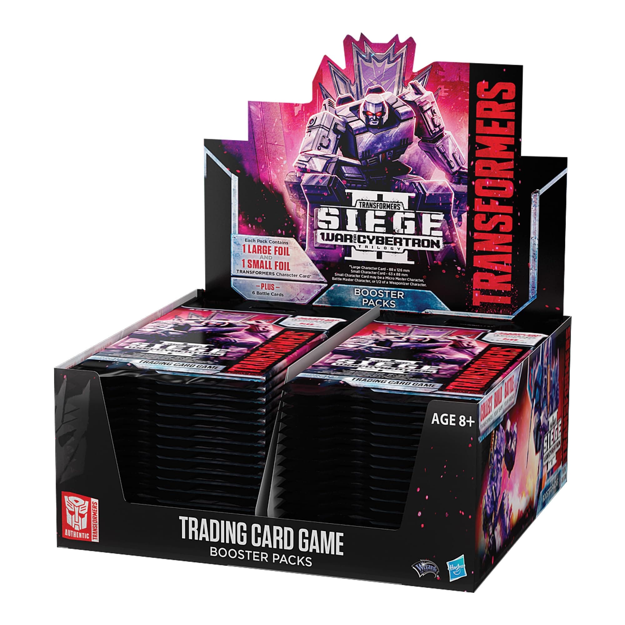 TCG: War for Cybertron: Siege II | 30 Booster Pack (240 Cards) | Trypticon Pack (4 Cards)
