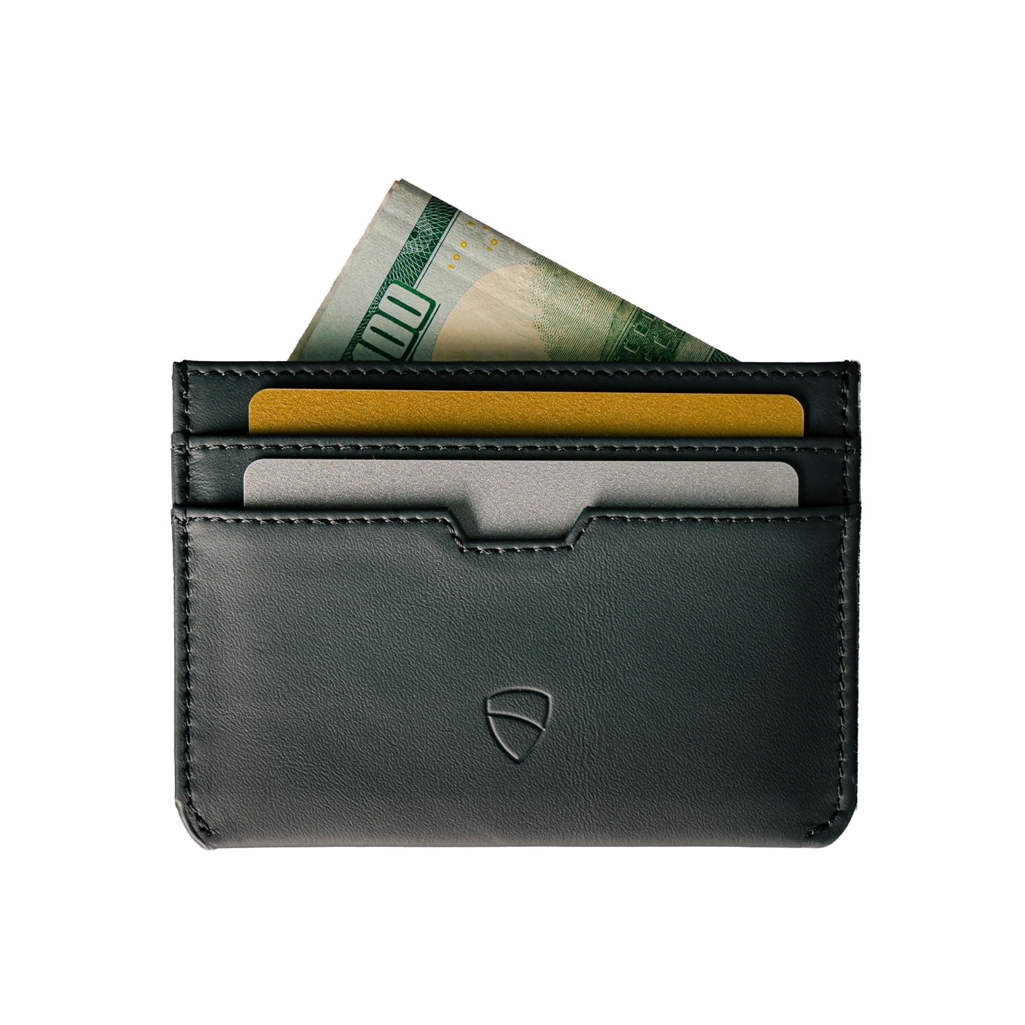 MOORGATE Slim Card Holder – Minimalist Leather Wallet with RFID Blocking, Front Pocket Credit Card Case for Men & Women