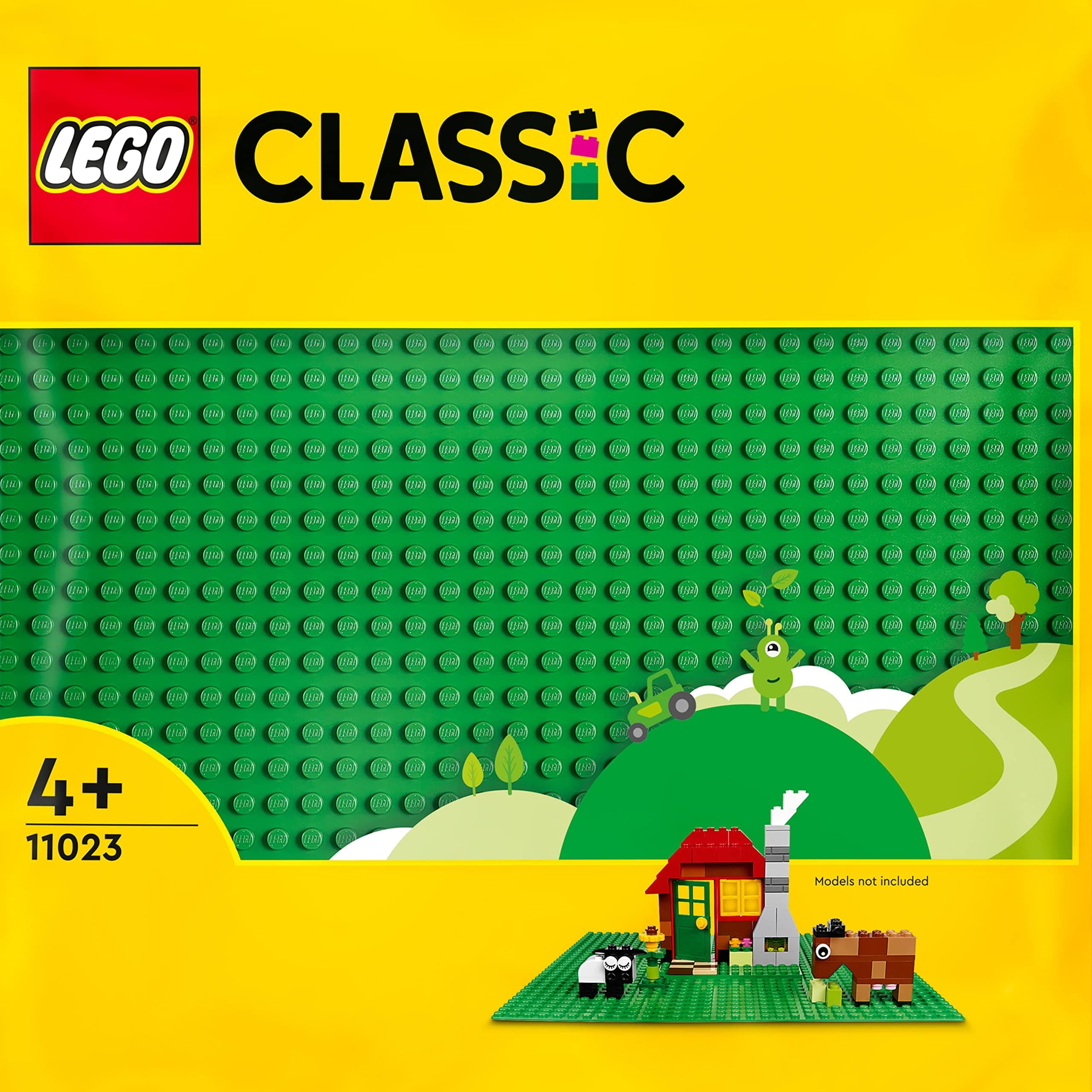 LEGO® Classic Green Baseplate 11023 Building Kit; Open-Ended Creative Play for LEGO Builders Aged 4