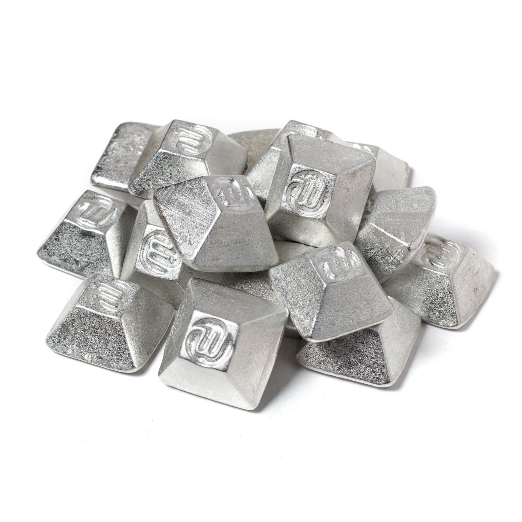 Pewter min. 99.5% Pure Tin - in Practical Mini Tin Bars For Metal Casting, 1000g