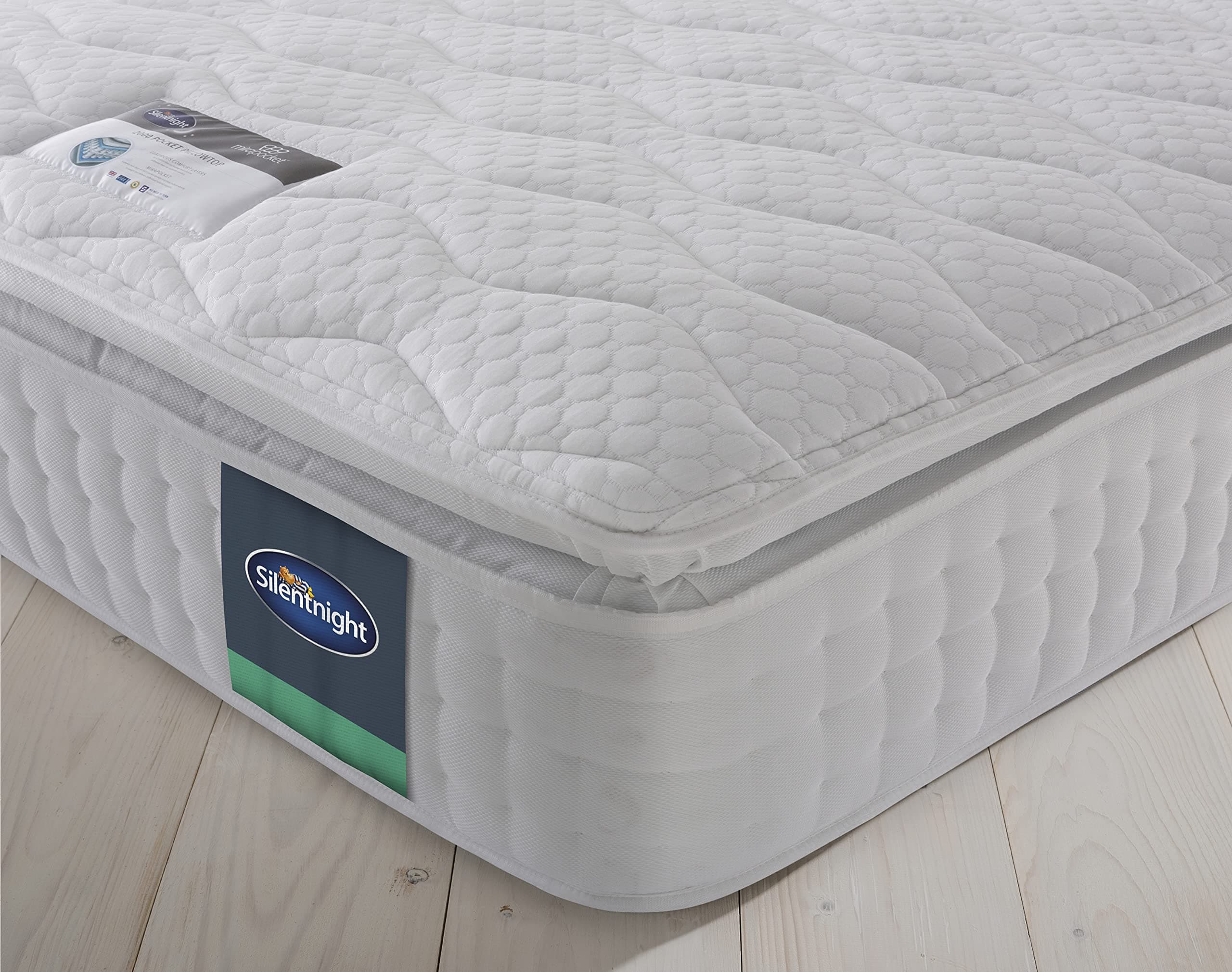 Silentnight 2000 Eco Comfort Pillowtop Mattress | Medium | Single