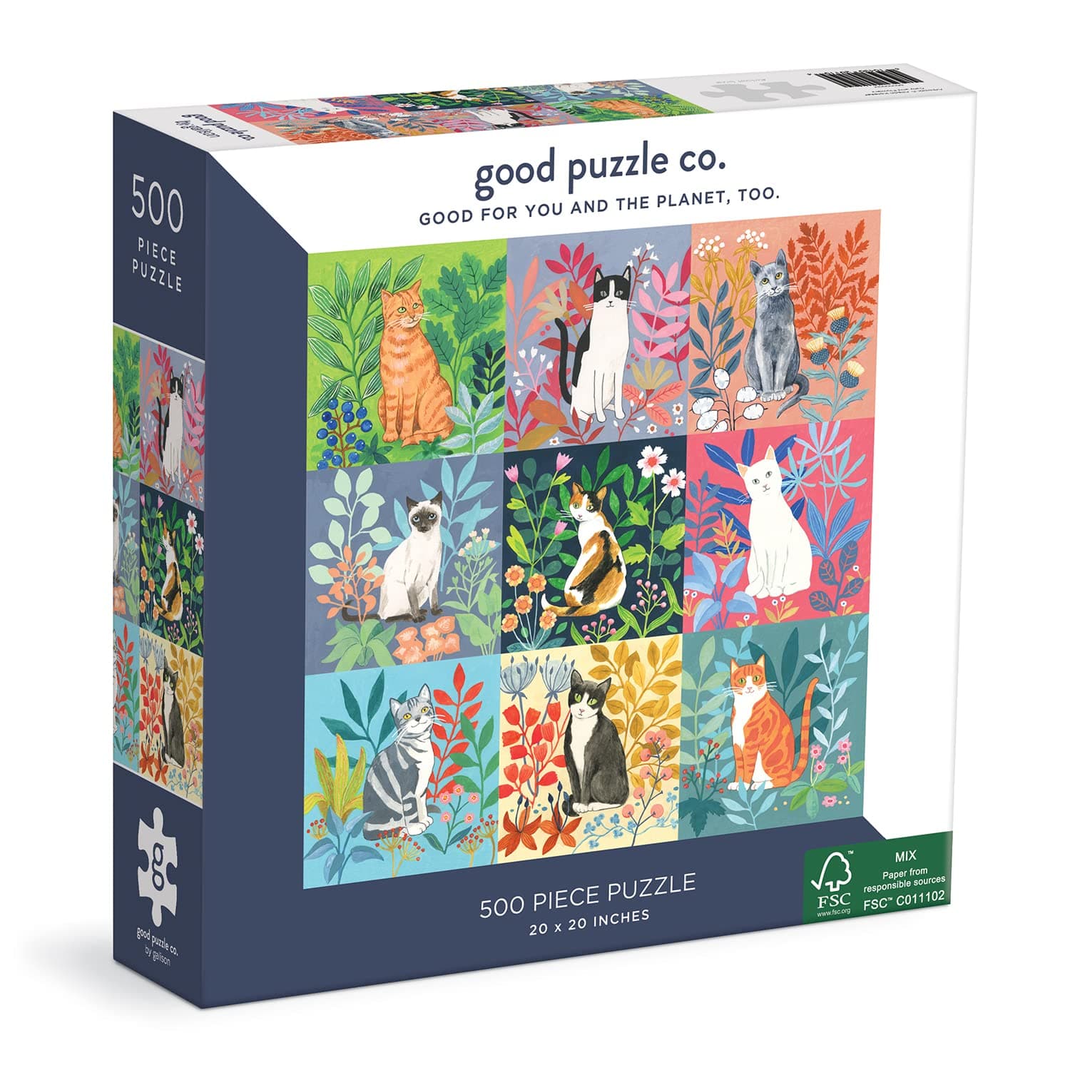 Good Puzzle Co. Cats and Flowers