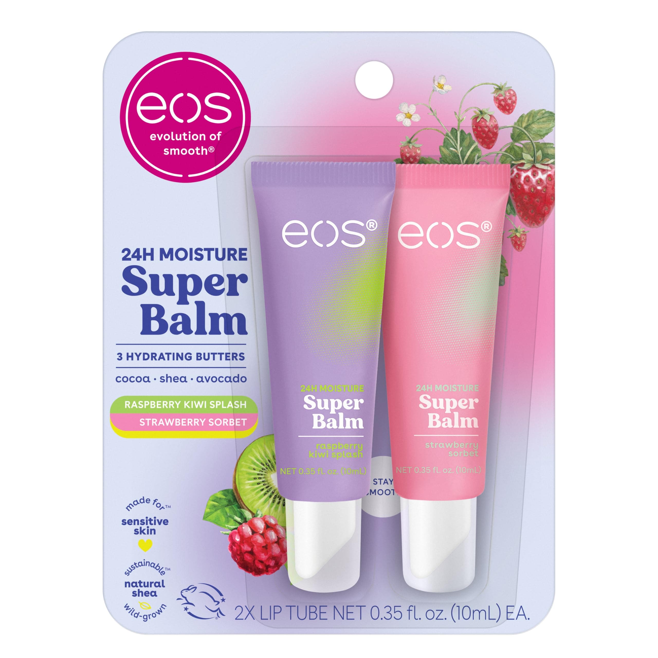 Raspberry Kiwi Splash & Strawberry Sorbet Super Balm 2-Pack