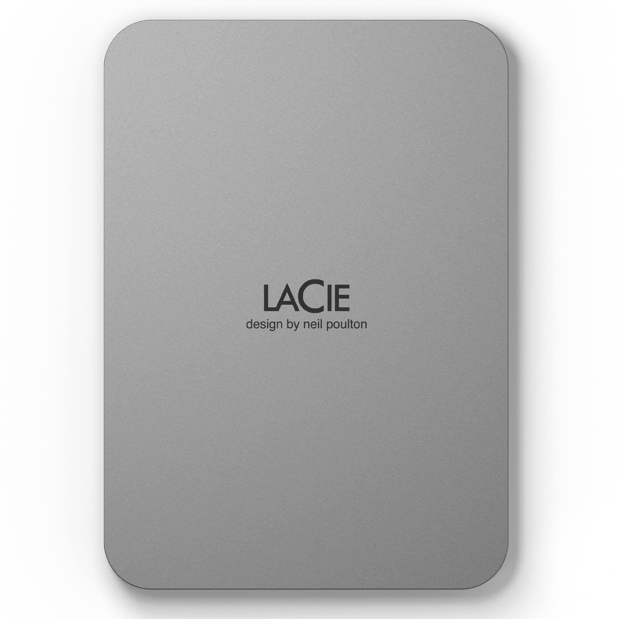 LaCie LaCie External HDD Hard Disk 4TB Mobile Drive for Mac/iPad/Windows, Moon Silver, 3-Year Warranty STLP4000400