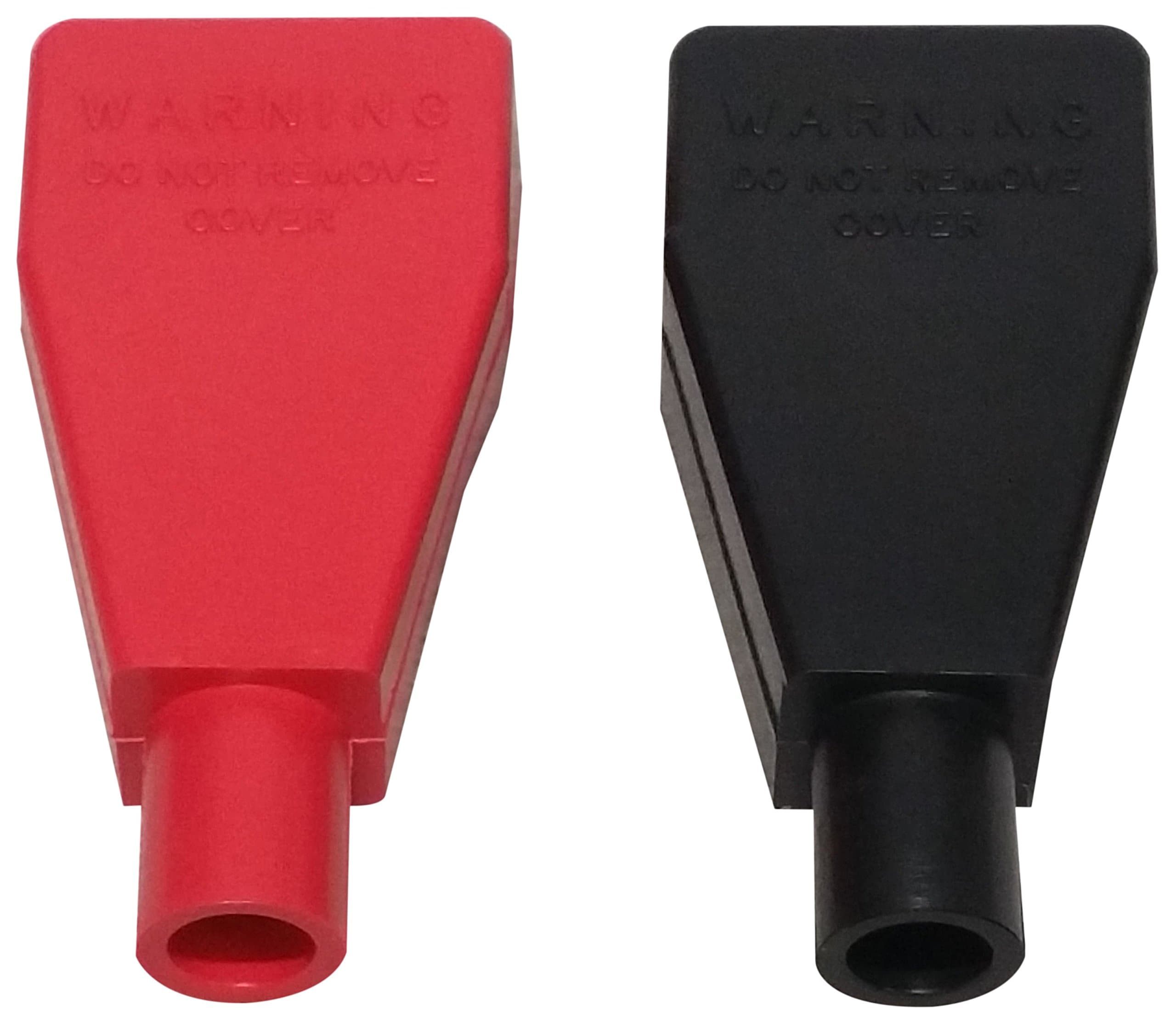 Red & Black Top Post Flexible Battery Terminal Insulator Covers