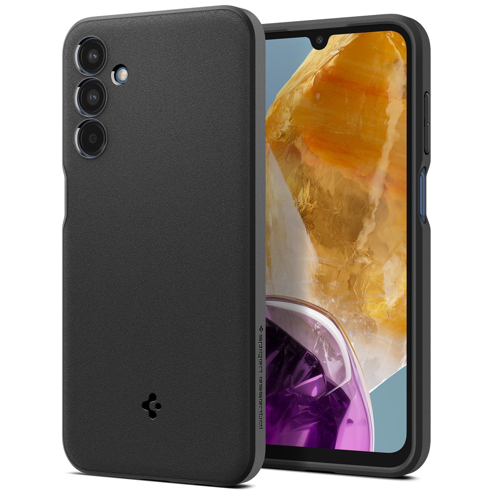 Spigen Essential Sand Blast for Samsung Galaxy M15 5G Case, Galaxy M15 5G Back Cover (2024) - TPU|Matte Black