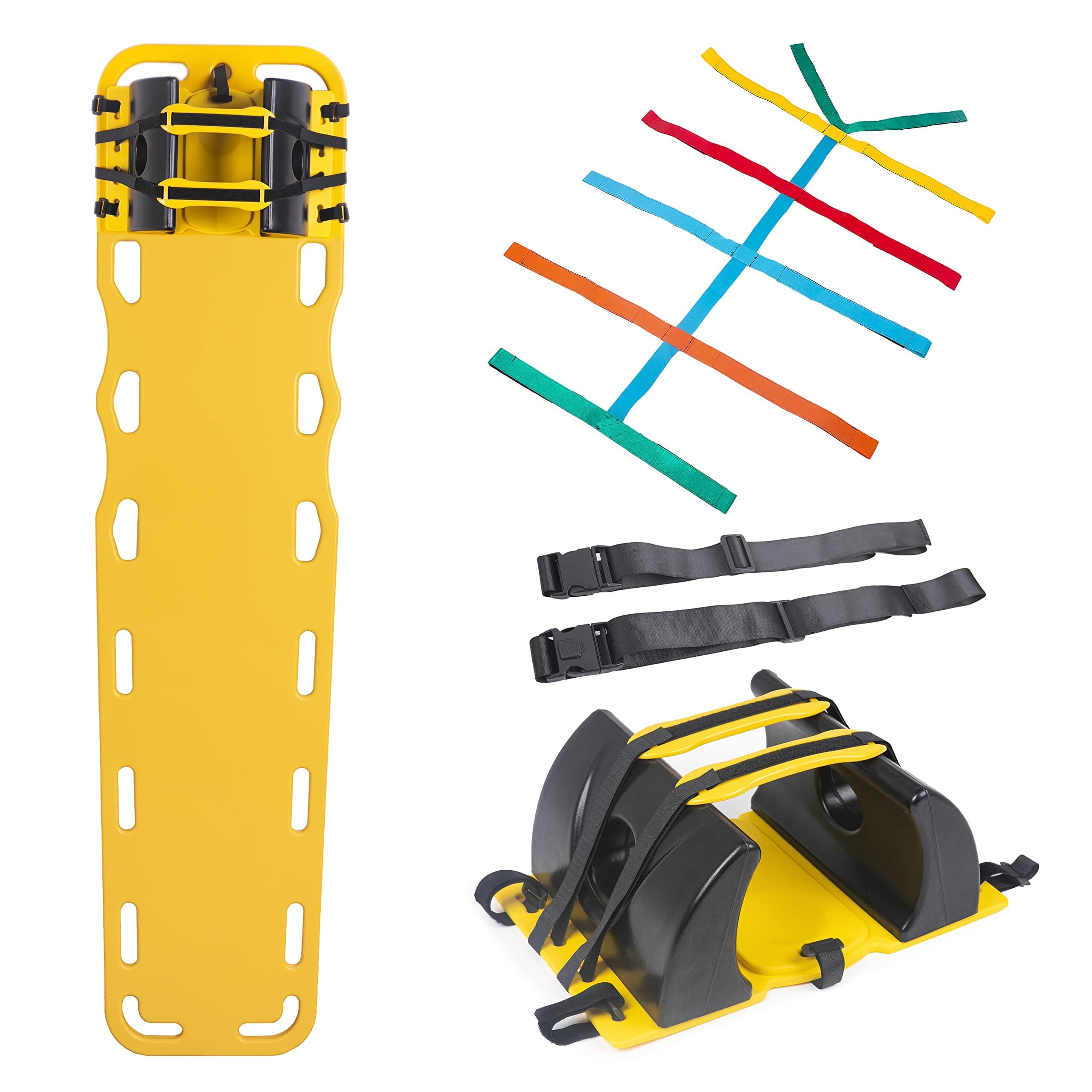ARS Backboard Stretcher, Spinal Board, Spinal Board Straps, Spider Straps, Head Immobiliser Unit, EMT Kit and Equipment for Patient Transfer