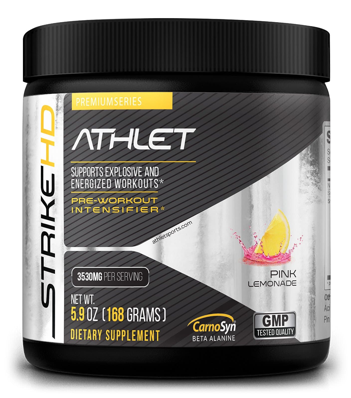 Strike HD Pink Lemonade 168 g 5.9 oz - Pre-Workout | Endurance | Extreme Energy | Recovery | Focus | Exercise Training | Gym Body Building