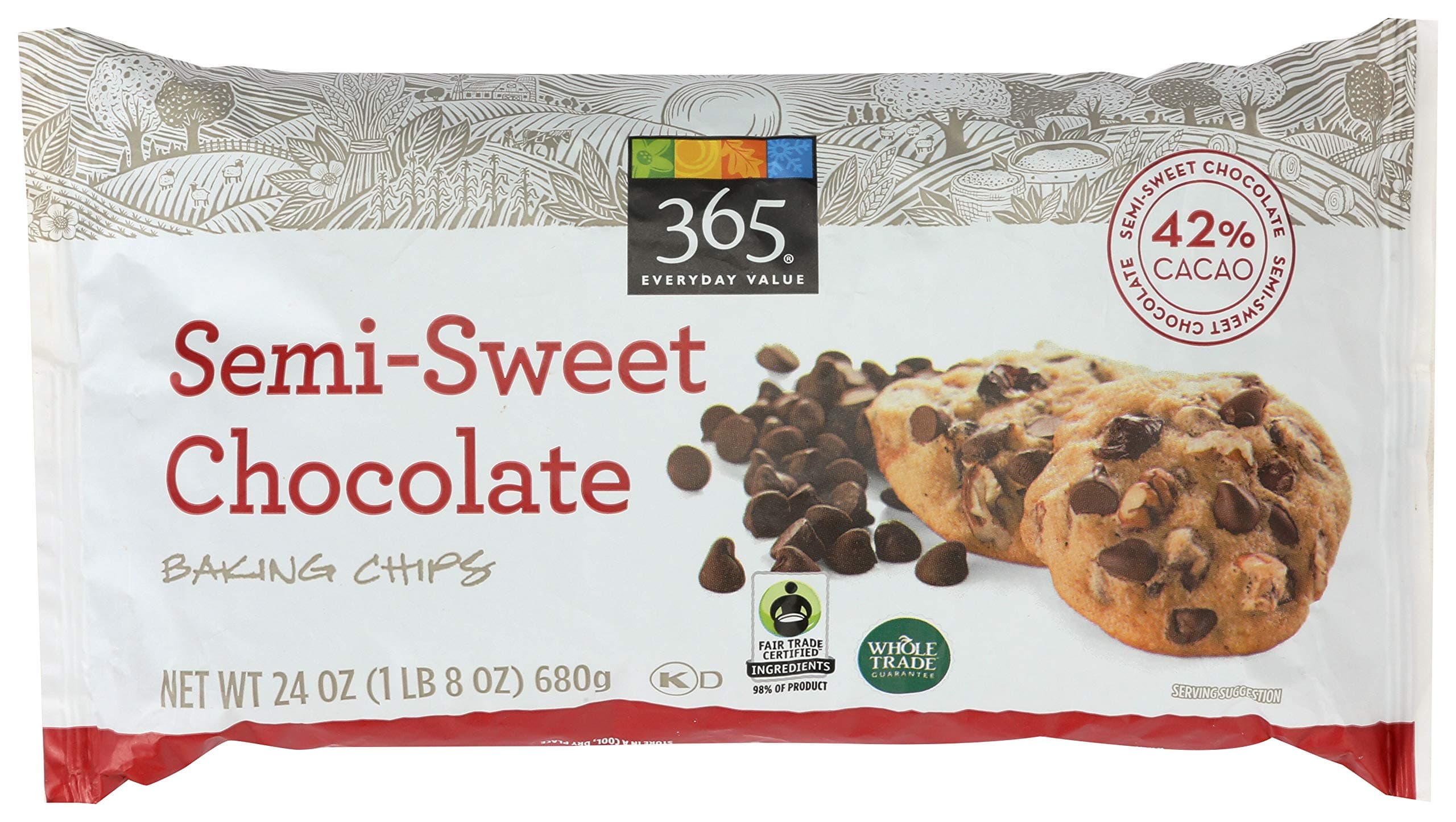 365 Everyday Value, Semi-Sweet Chocolate Baking Chips, 24 oz