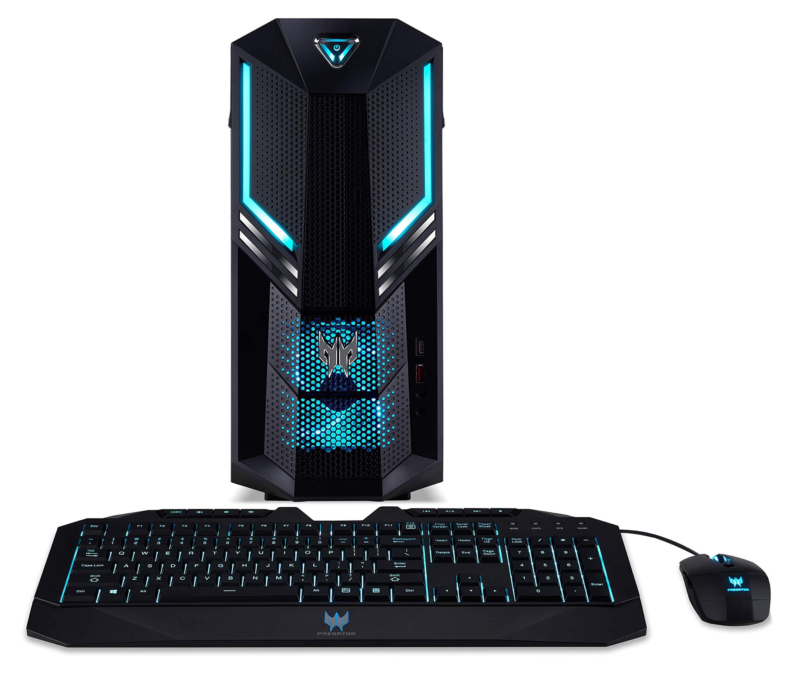 Acer Predator Orion 3000 PO3-600 Gaming PC - (Intel Core i5-9400F, 16GB RAM, 256GB SSD and 2TB HDD, Nvidia GeForce RTX 2060, DVD/RW, Predator Keyboard and Mouse, Windows 10, Black)