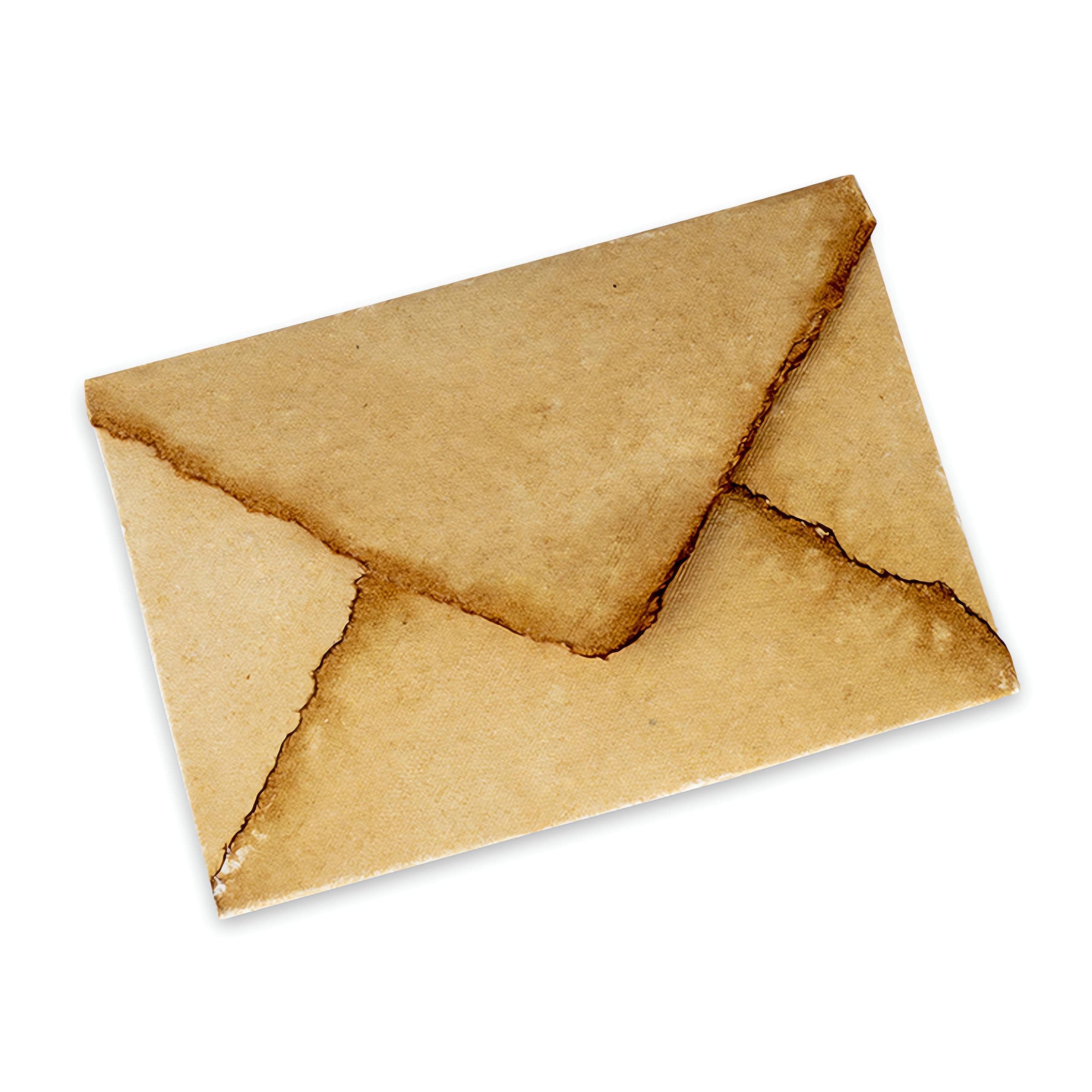 Wanderings Handmade Antiqued Envelope with Deckle Edge - 4.25 x 6.25 - Package of 25 for Writers, Invitations, Announcements - Thick 130 GSM Recycled Paper