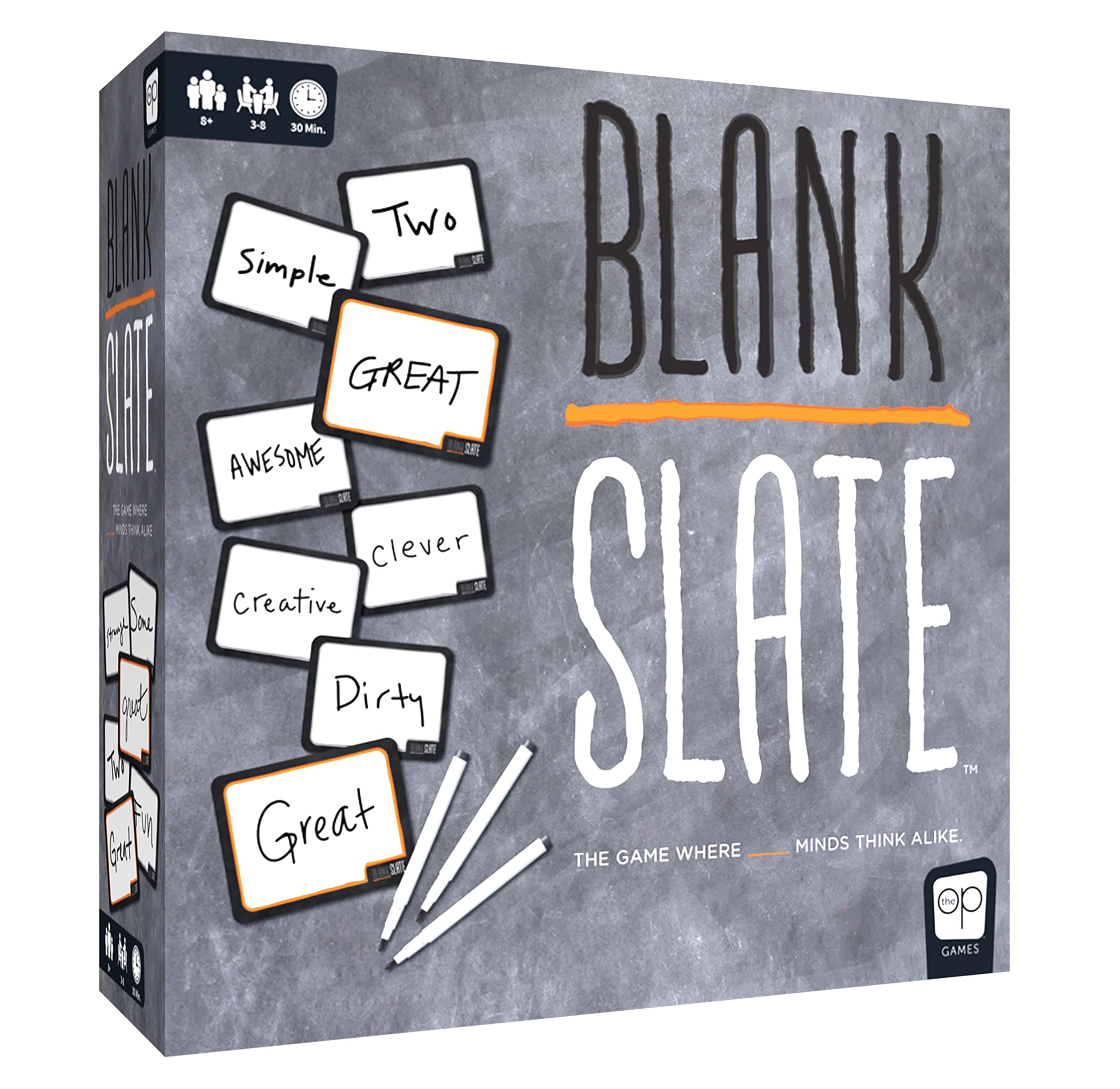 BLANK SLATE, Where Great Minds Think Alike, Fun Family-Friendly Board Game, Word Association Party Game, Easy to Learn, Fun to Play Family Game Night, 3-8 Players, Ages 8+