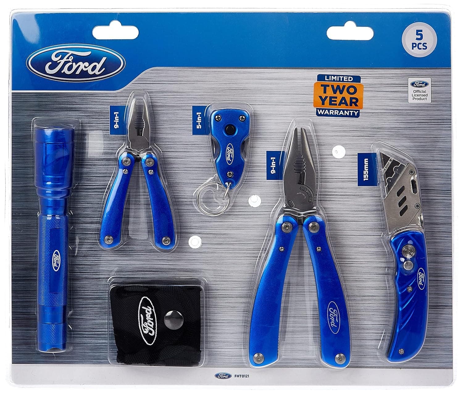 Ford Fht0121 Multi Tool, Knife And Led Light 5 In 1 Set