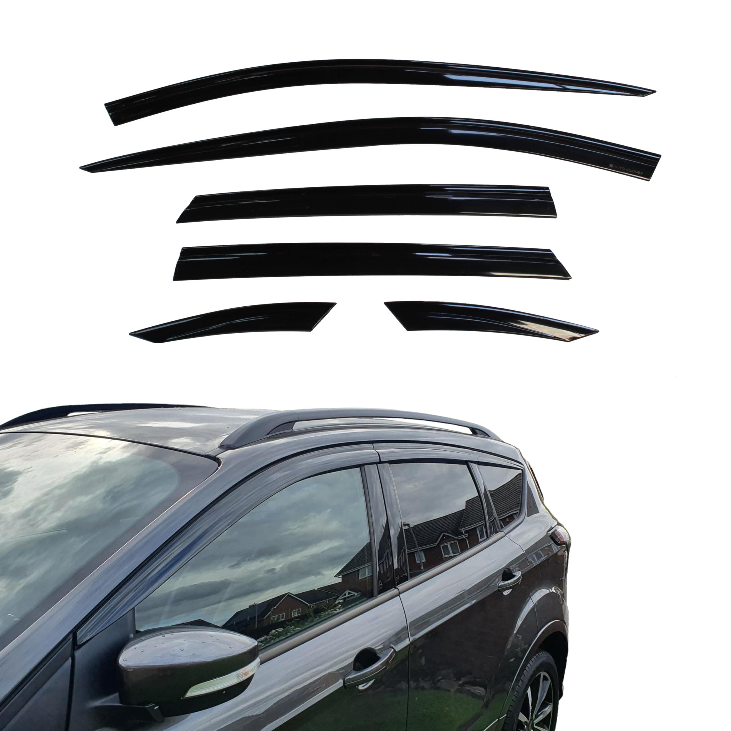 AUTO CLOVER Wind Deflectors Set for Ford Kuga 2012-2019 (6 pieces)