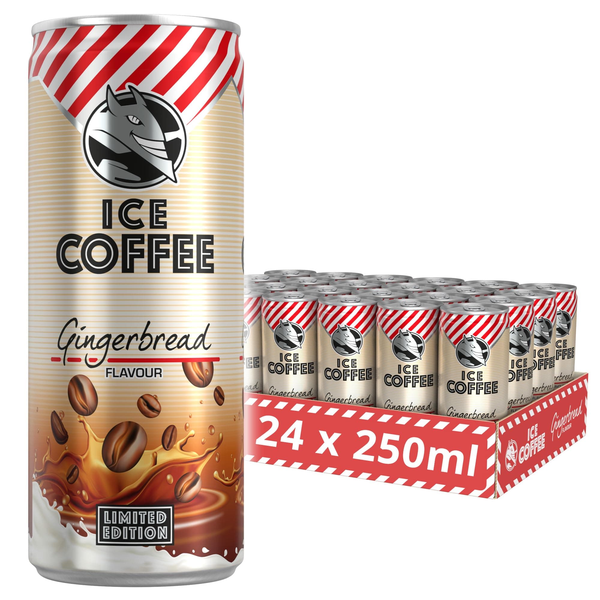 HELL Ice Coffee Gingerbread | Limited Edition | 24 x 250ml Cans Multipack | 40mg/100ml Caffeine | Contains Arabica Coffee Extracts | Ready To Drink