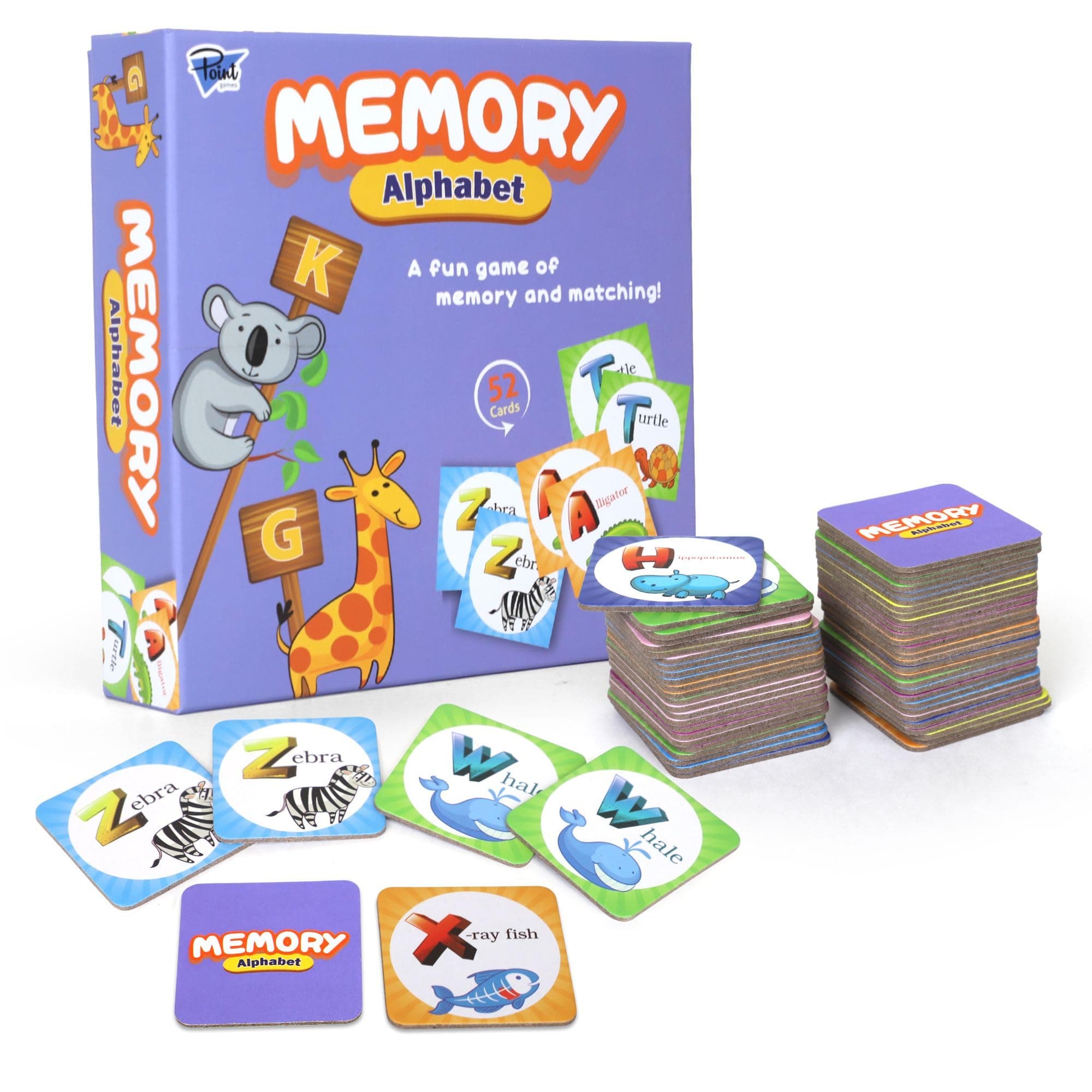 Memory Game for Kids, Matching Card Games, Flash Cards - Educational Toys - Preschool Learning - Birthday Gift for Boys & Girls Ages 3+