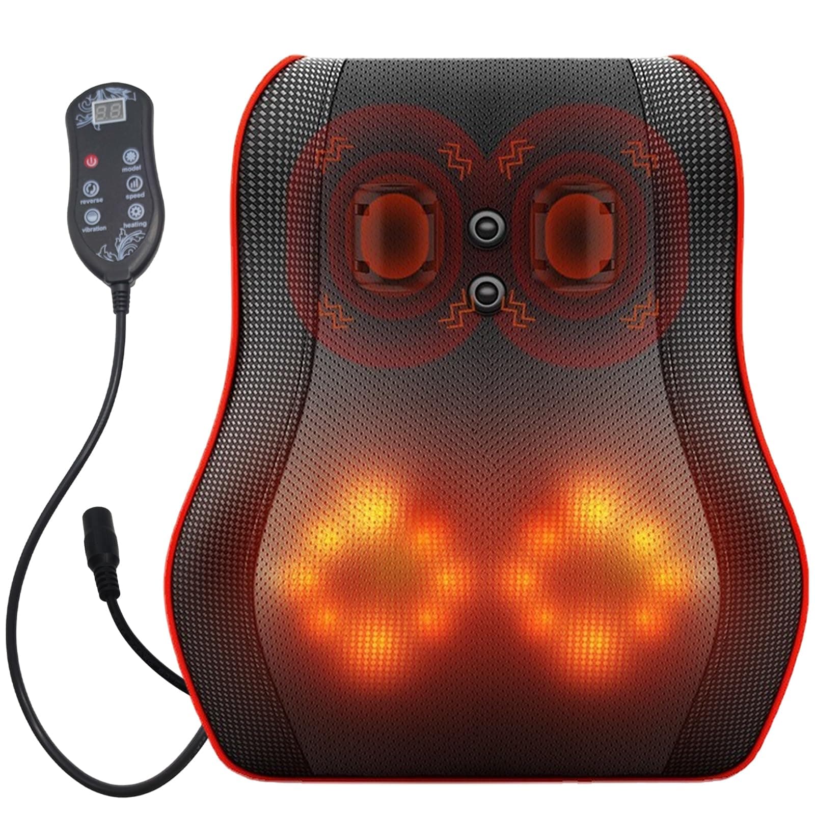 – Neck Back Massager with Remote Control, 16 Massage Deep Shiatsu Head Kneading Shoulder Heat for Muscle Body Leg Pain, Electric Hot Pillow Home Office Use