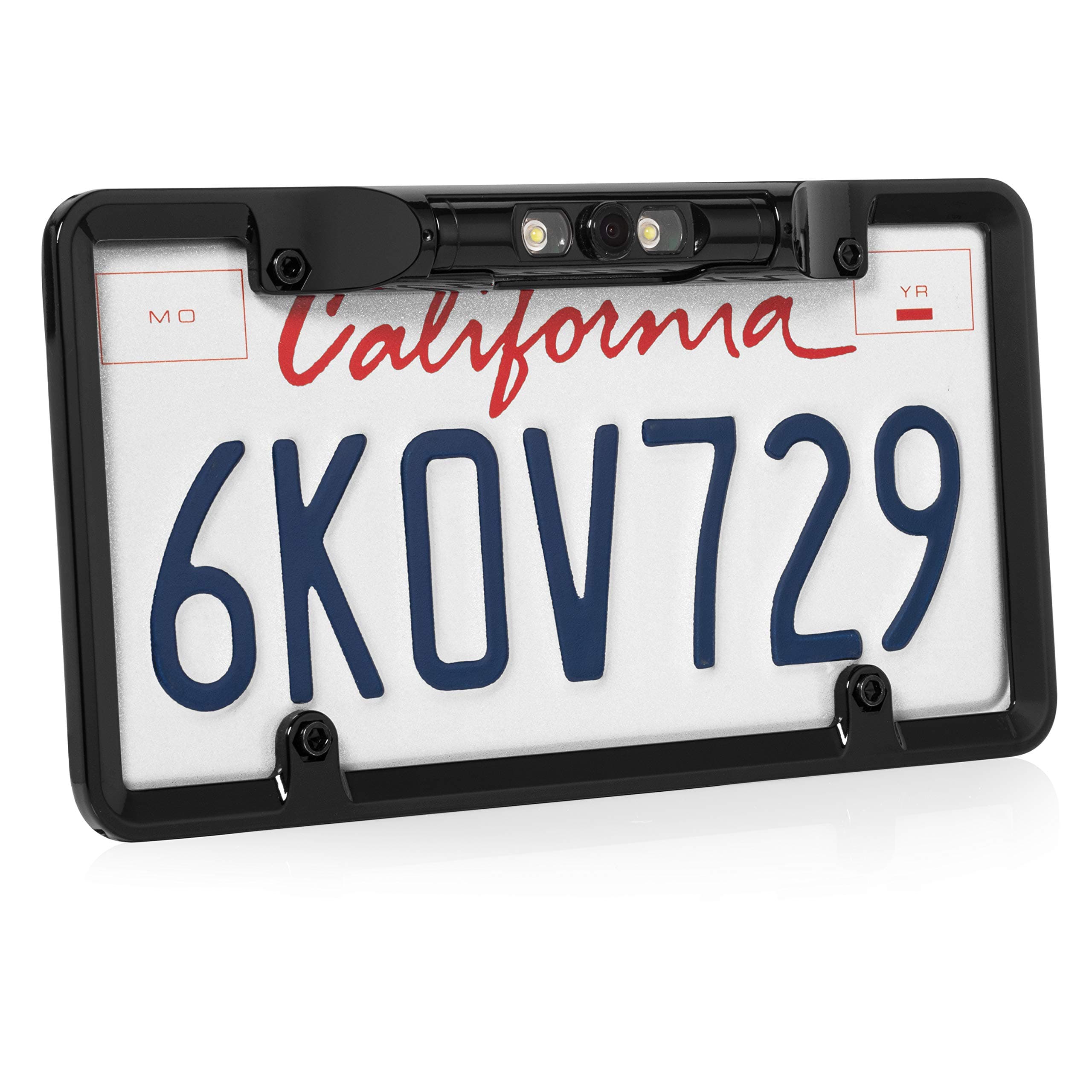 BOYO VTL300CL - Full-Frame License Plate Backup Camera with Parking Lines and LED Lights (Black)