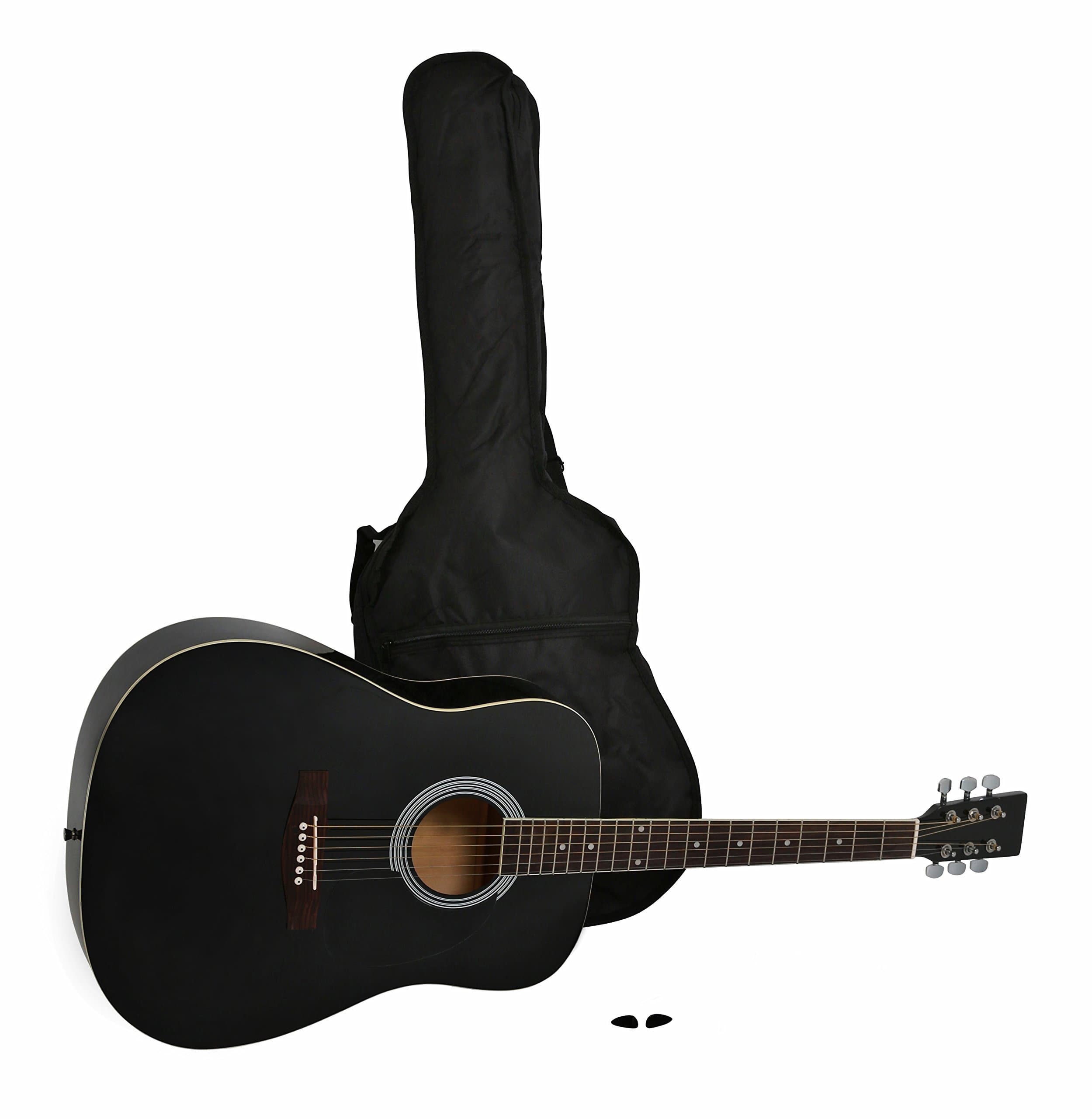 acoustic guitar, black, incl. bag
