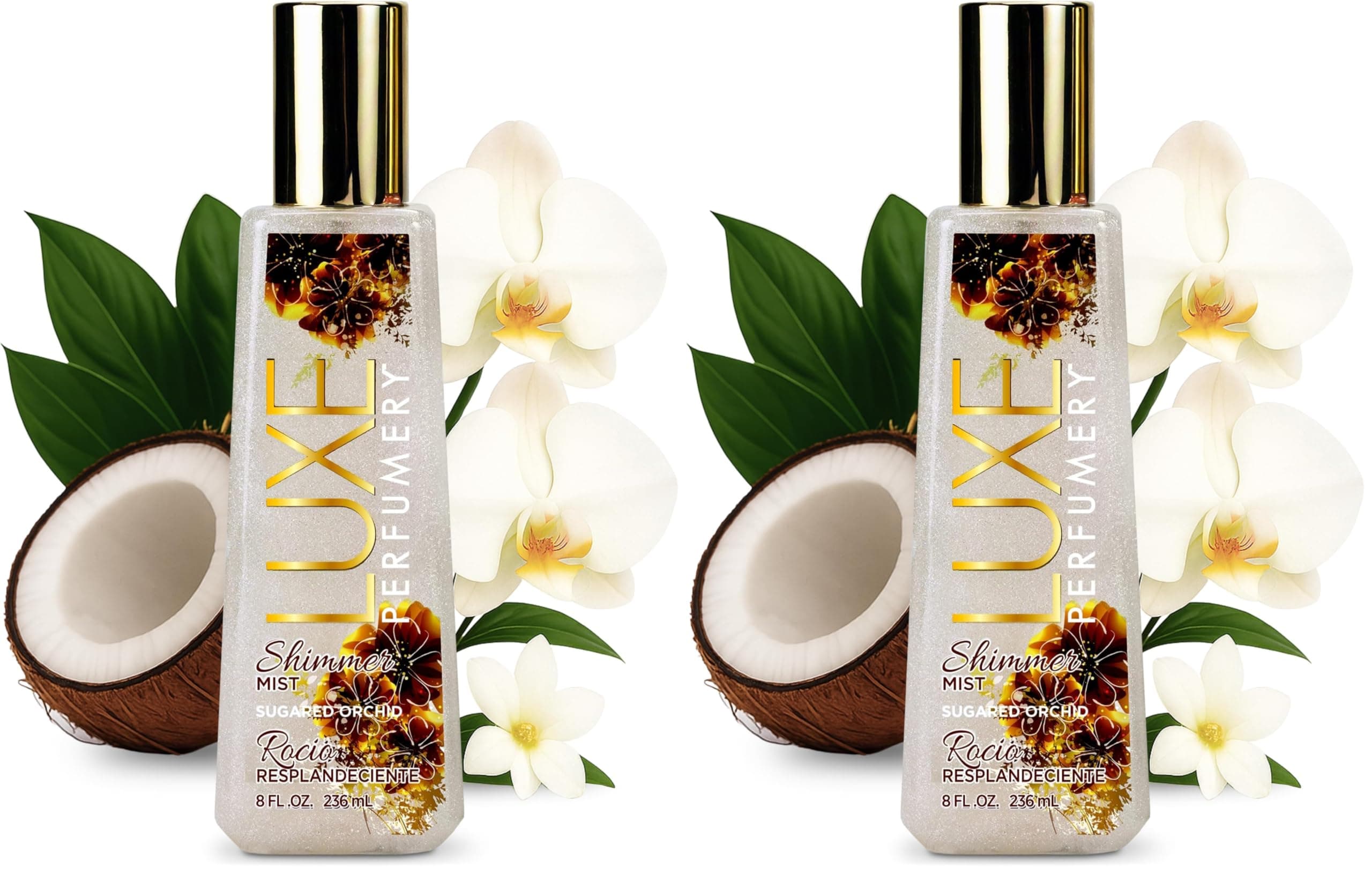 Shimmer Body Mist, Sugared Orchid, 8.0 fl oz (Pack of 2)