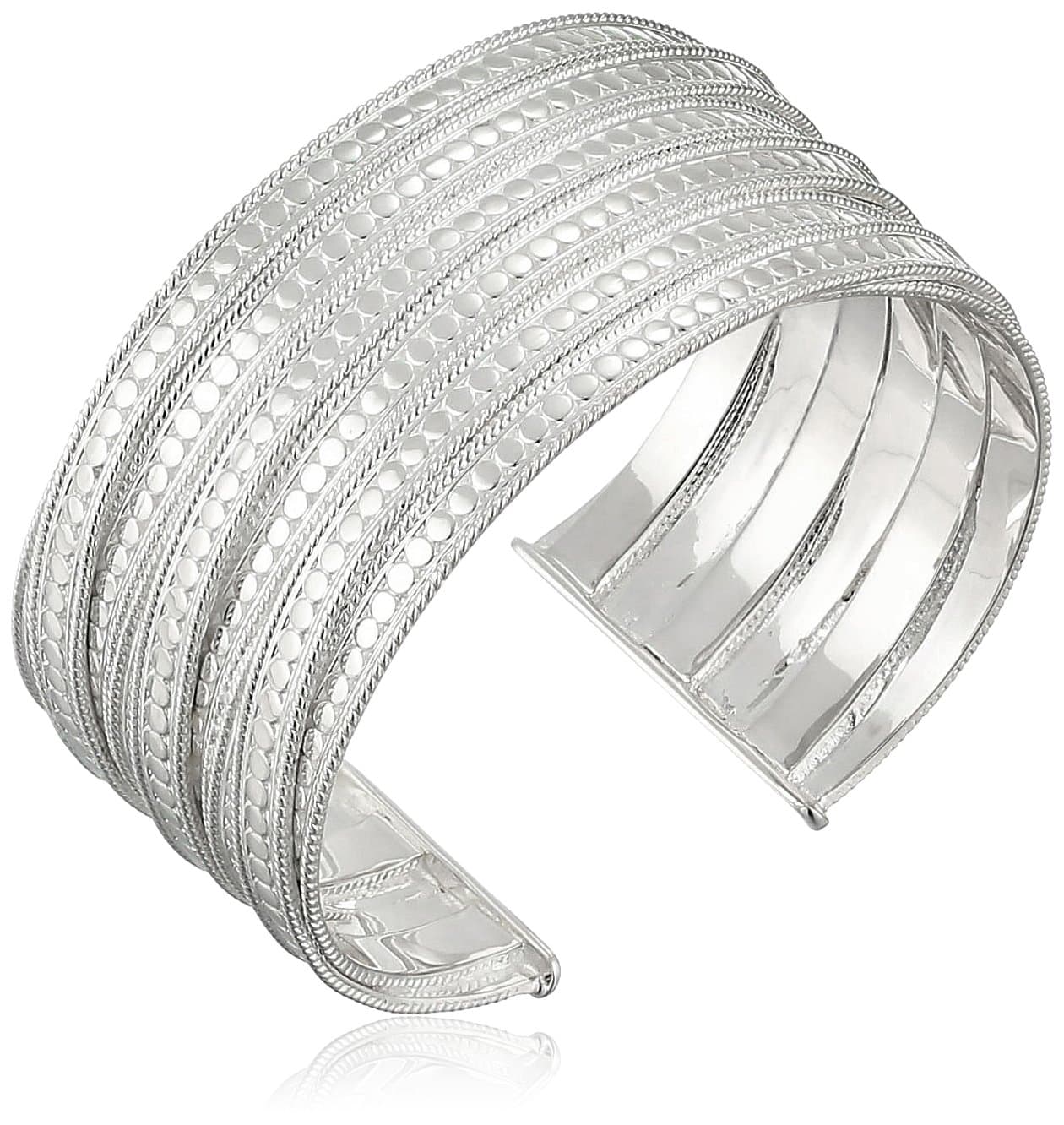 Anna Beck Designs Timor Sterling Silver Large Twisted Cuff, 2.25"