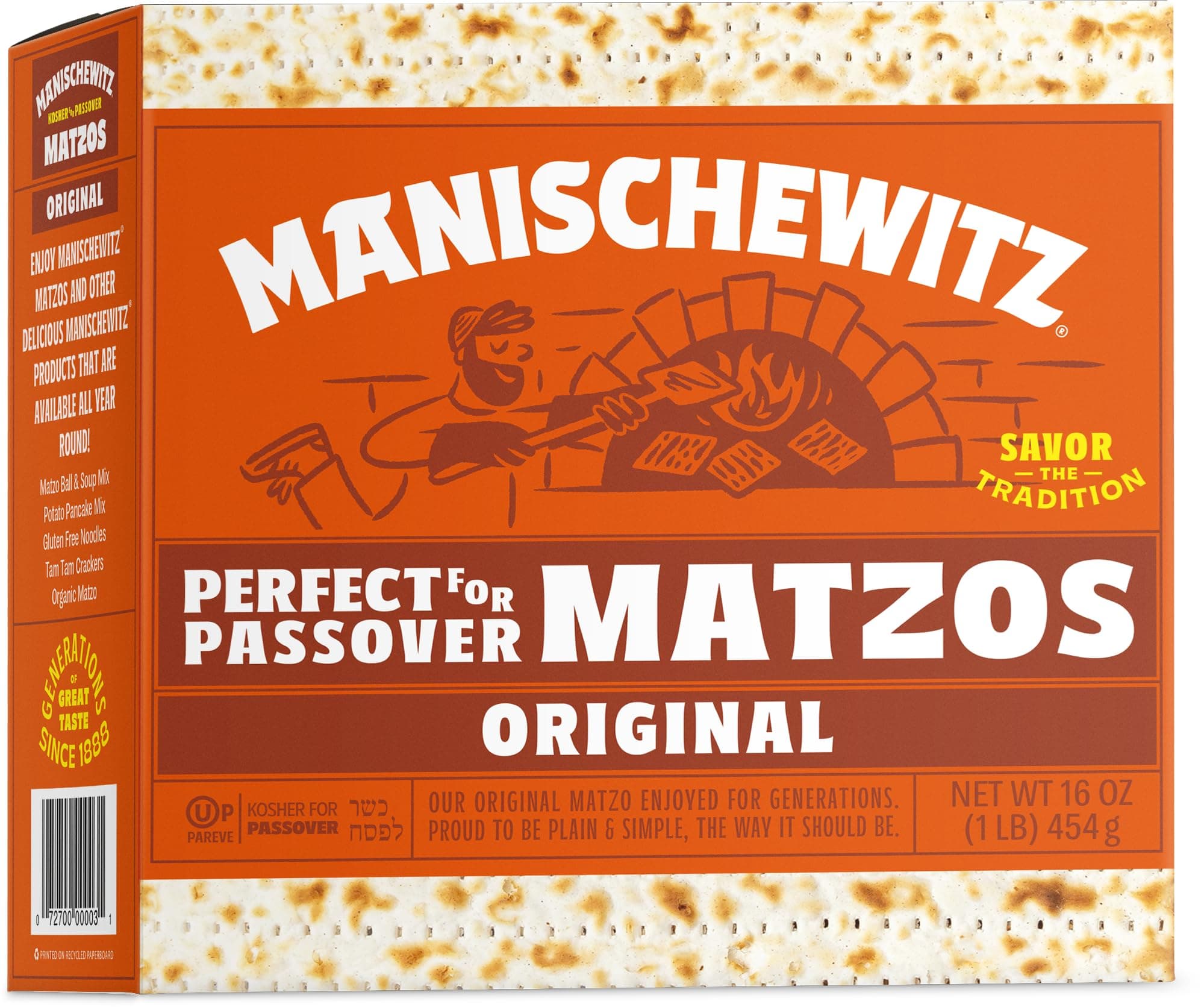 – Manischewitz Original Matzos 454g | Kosher for Passover 2026 Matzo