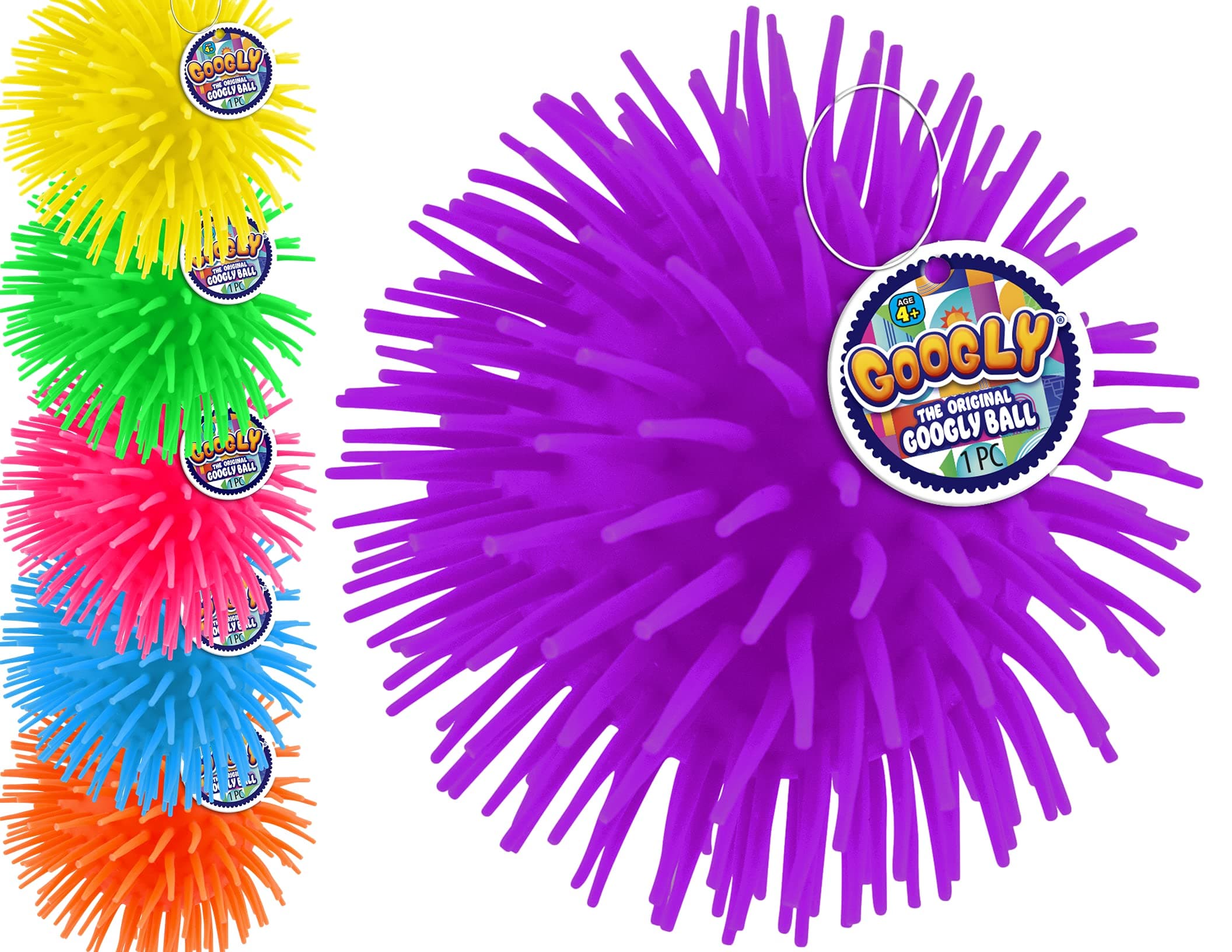 Googly Puffer Ball Rubber Stretchy Spike Ball (2 Units Assorted) Soft Squishy Ball & Stretchable Tentacles Colorful Cool Ball Fidget Toy for Kids & Adults Therapy Balls & Party Favor Supply 22163-2s