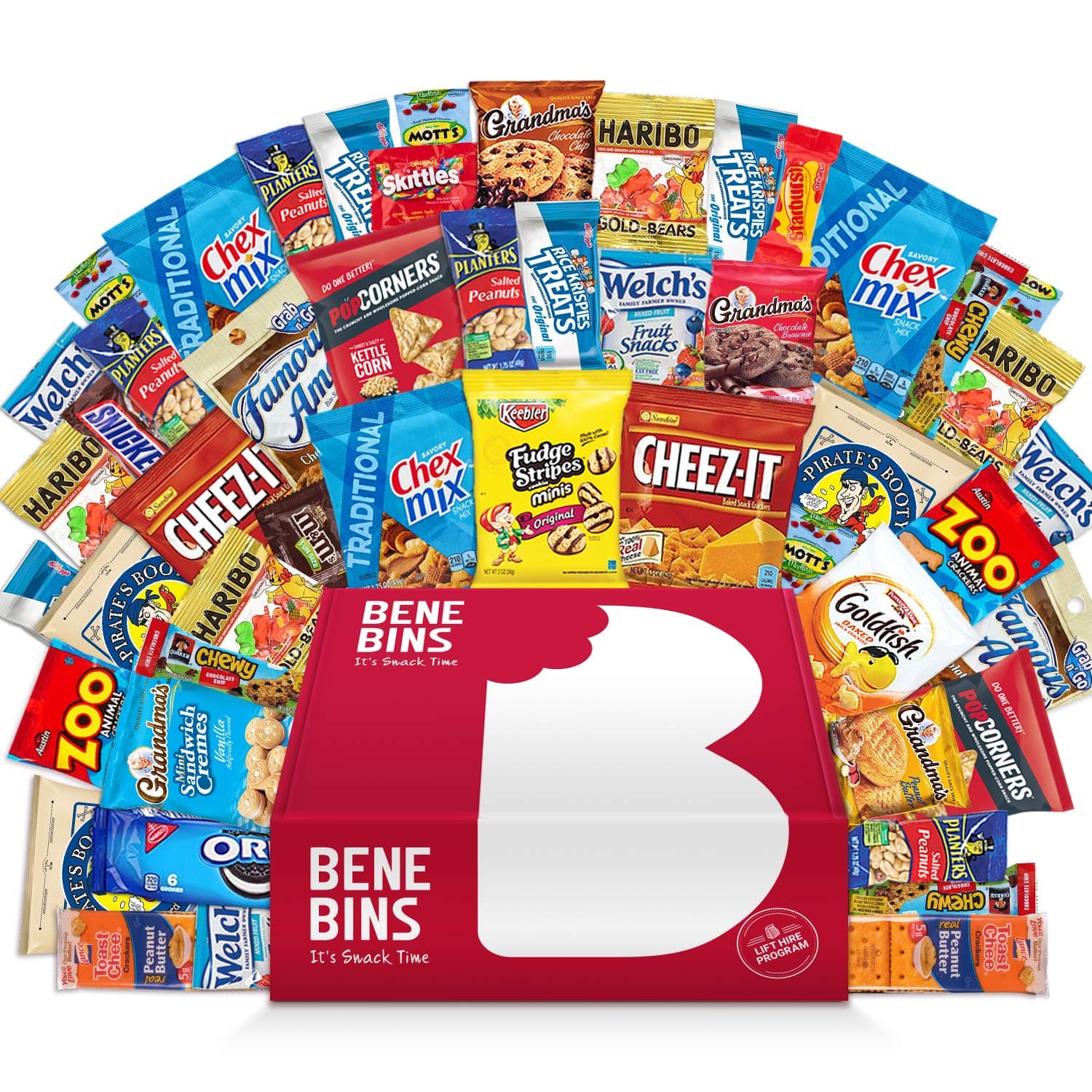 Variety Snack Care Package Cookie Chips & Candies Bundle (50 Care Package)