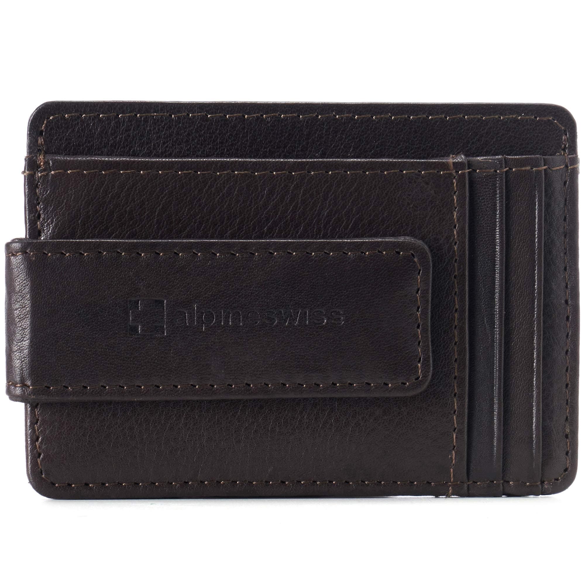 RFID Blocking Men's Leather Front Pocket Wallet Black - Stops Electronic Pick Pocketing, Works Against Identity Theft & Credit Card Data Breach by Stopping RFID Scans.