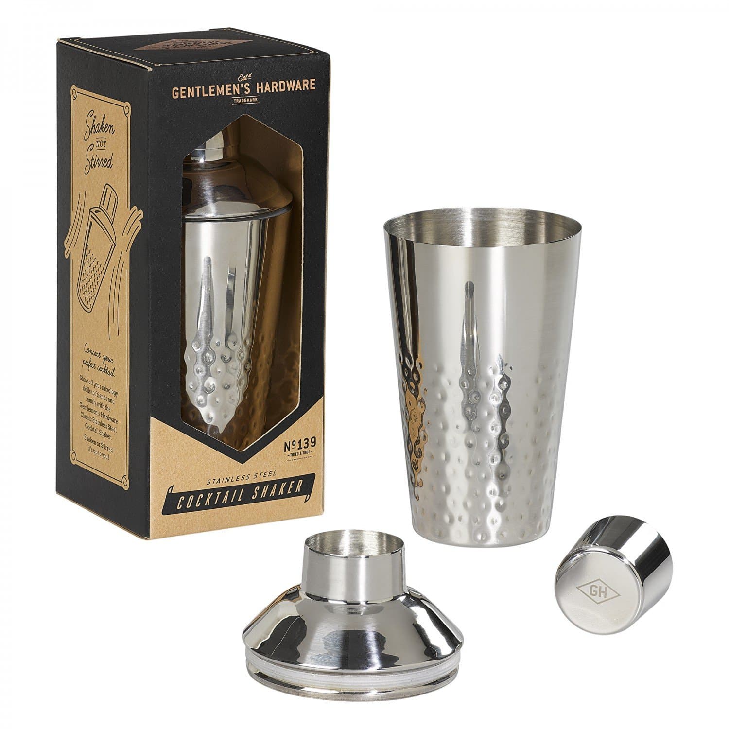 Métal Cocktail Shaker dans un coffret cadeau