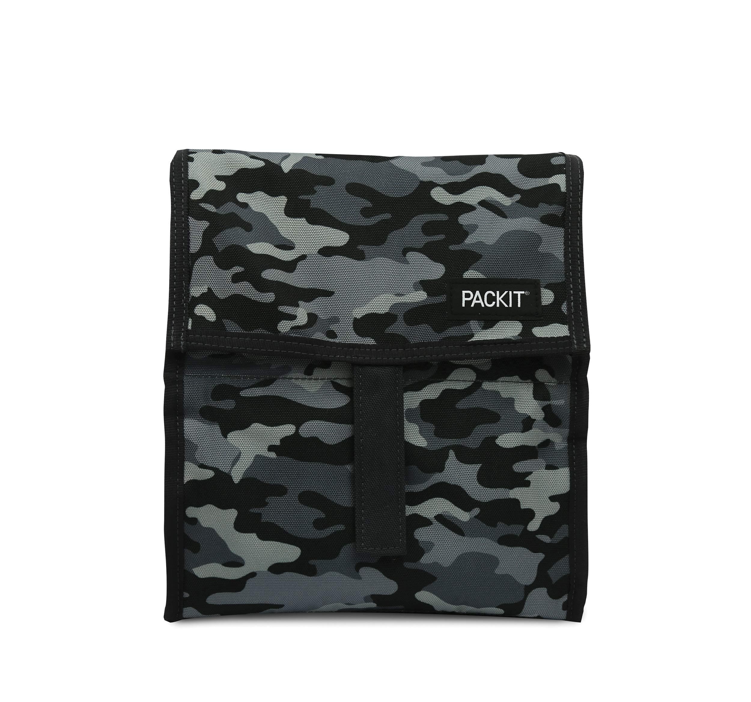 PackIt Freezable Lunch Bag with Zip Closure, Charcoal Camo