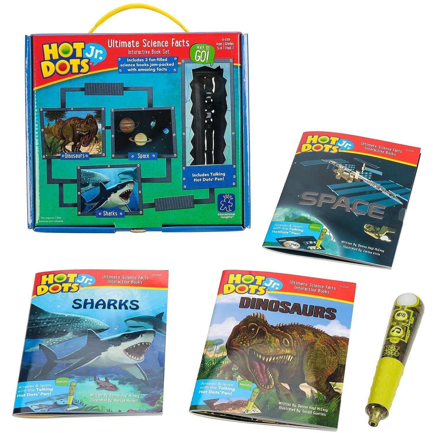 Educational Insights Hot Dots JR. Ultimate Science Facts Interactive Book Set With Pen