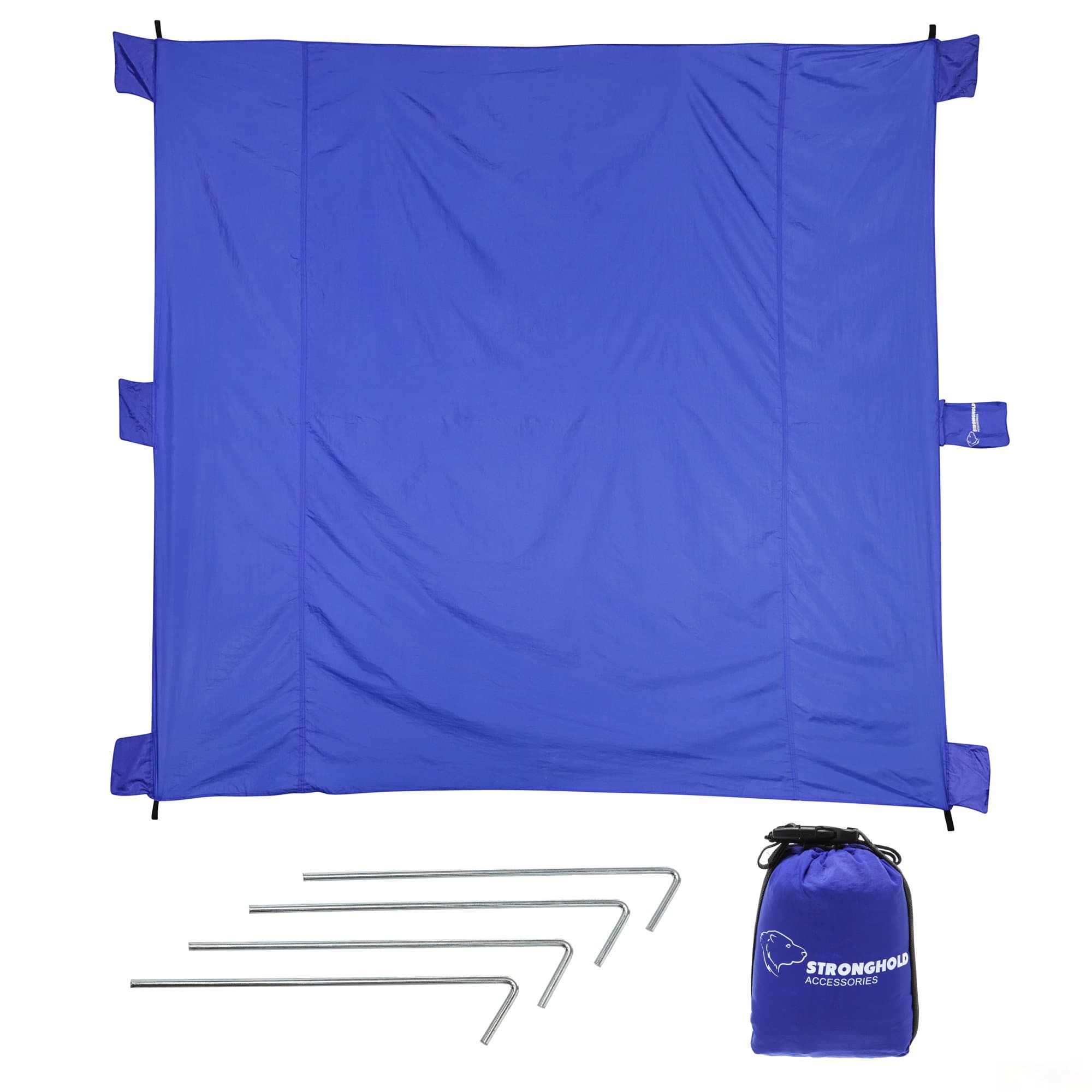 Outdoor Beach Blanket - Includes 4 Free Stakes, Compact Storage Bag, Anchor Pockets. Built to Last with Durable Parasheet Nylon - Great for Beach, Picnic, Travel, Camping. XL Size