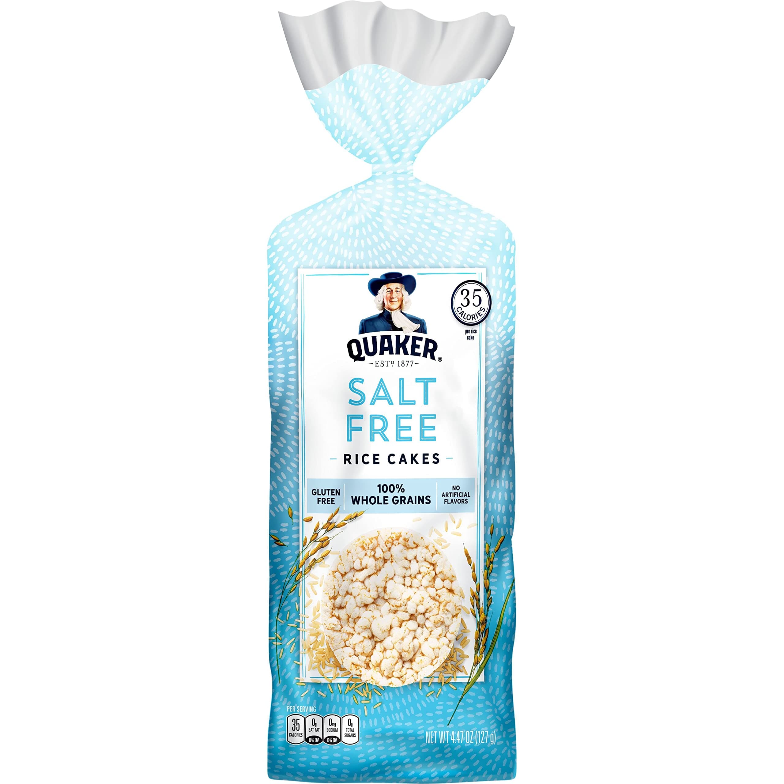 Quaker Rice Cakes Salt Free , 4.5 Oz