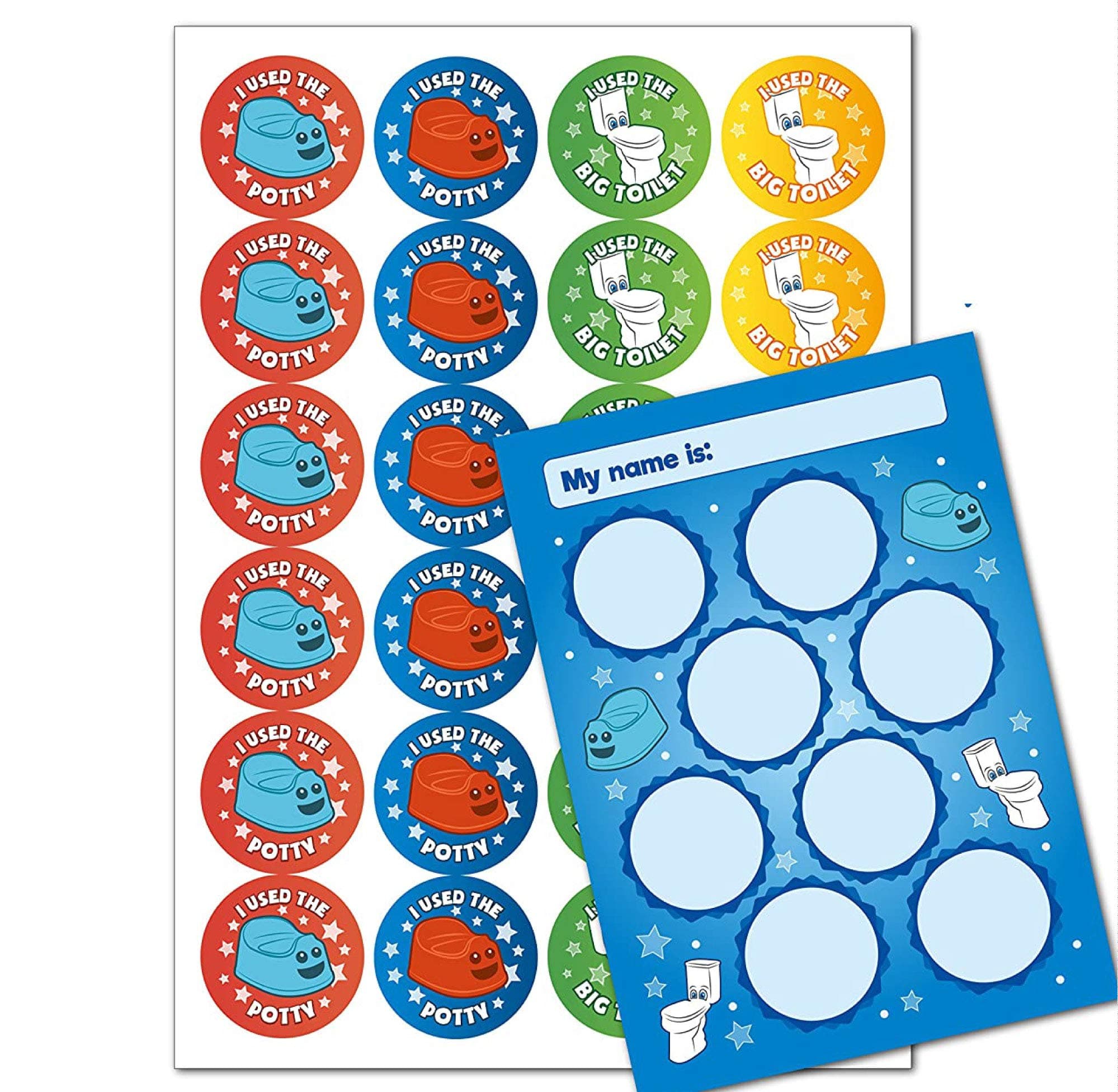 Potty Training Boys, Reward Stickers With Potty Training Chart - Potty & Toilet Training