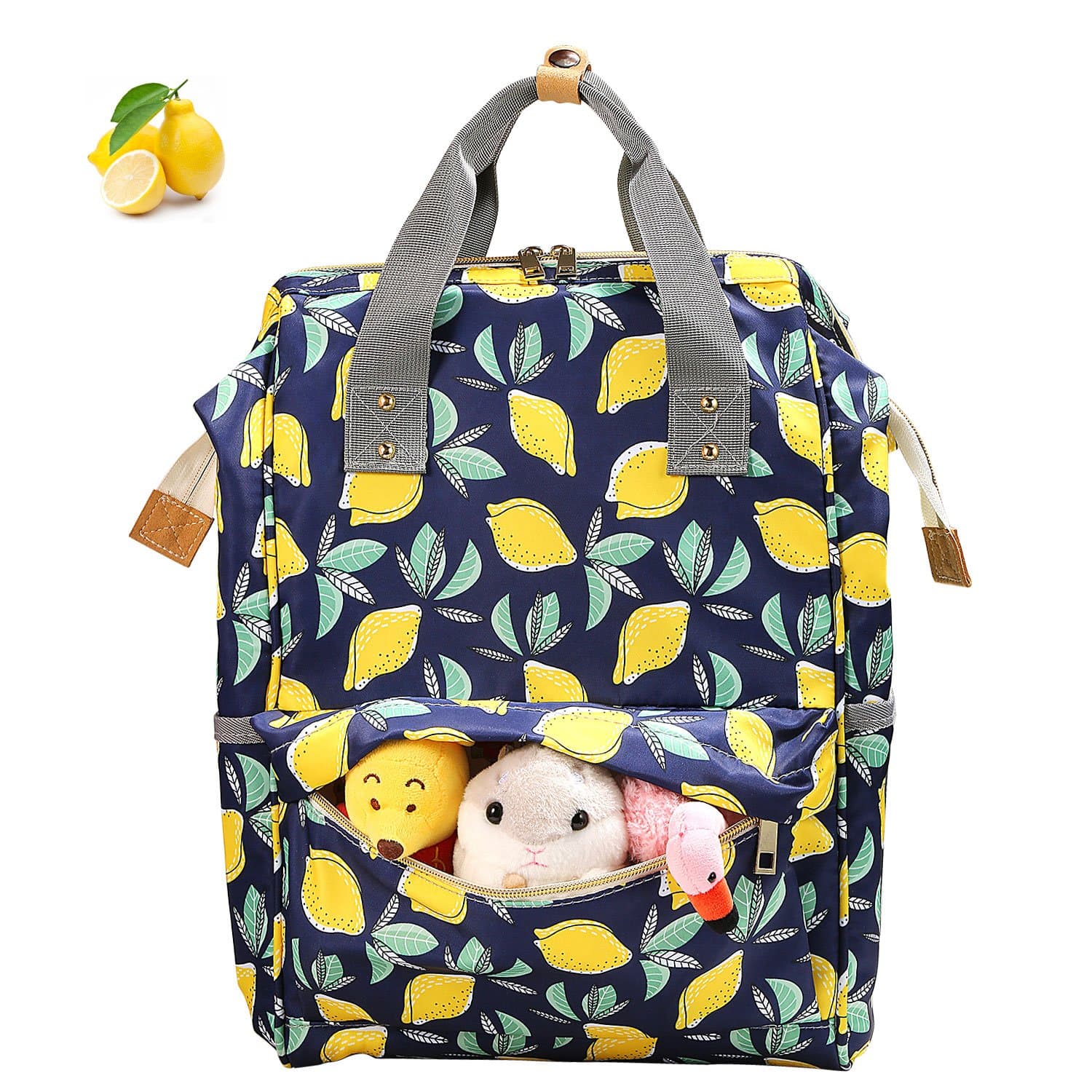 Diaper Bag Backpack, Cinsey Multi-Function Waterproof Travel Baby Bags with Insulated Pockets, Large Capacity, Stylish and Durable for Fashion Mom and Dad (Orange)