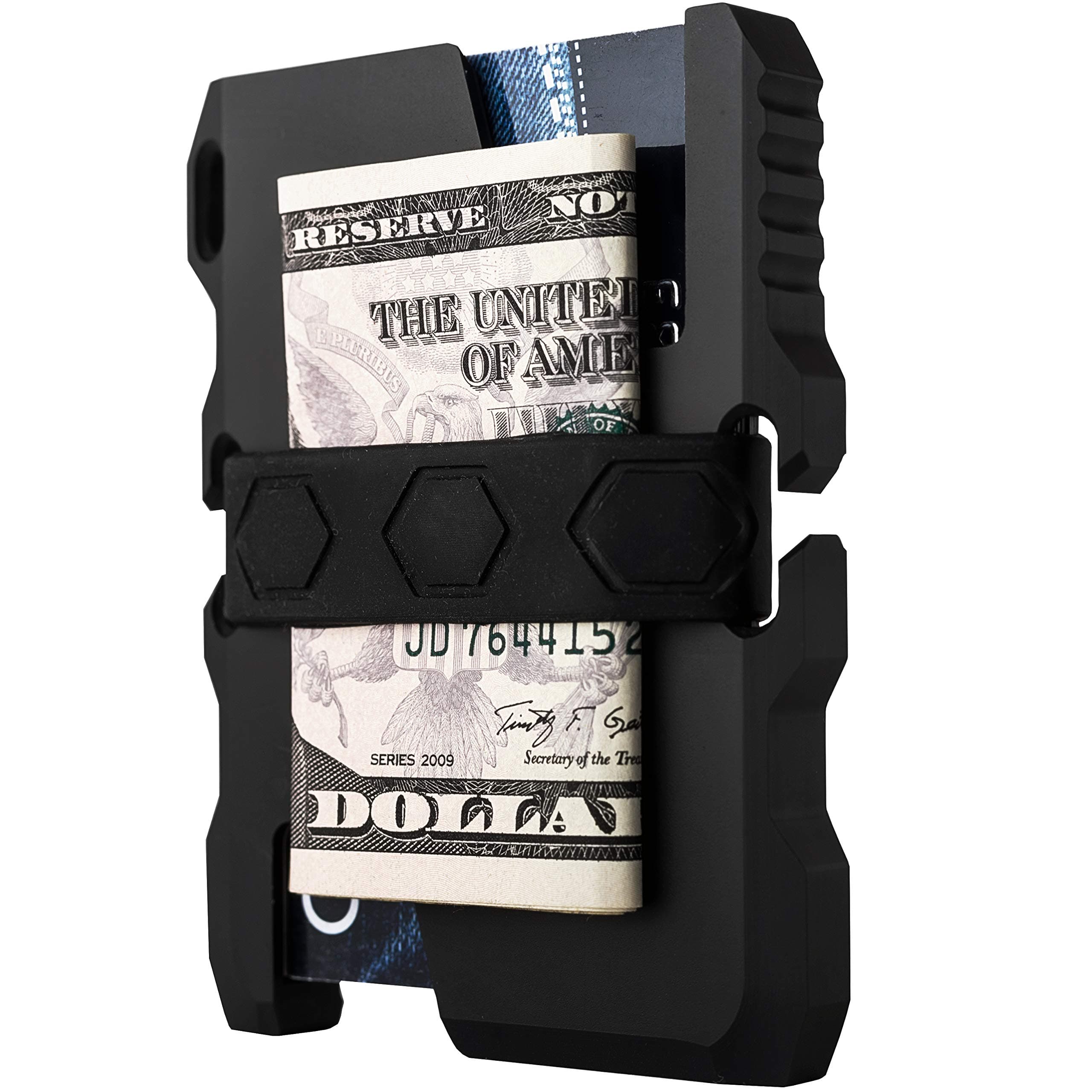 CaltiTactical EDC Minimalist Slim Wallet RFID Blocking - Men, Black, Small, Slim Wallet