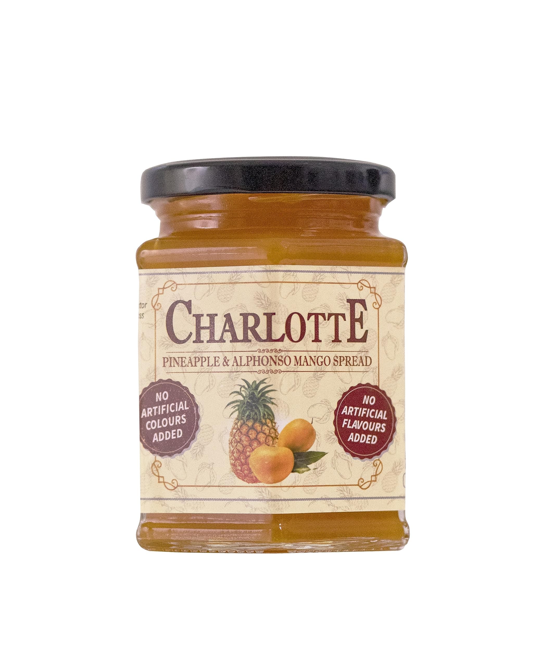 Charlotte Pineapple & Alphonso Mango Spread 300g | Jam| Preserve | No Artificial colours Added | No Artififcial Flavours Added |